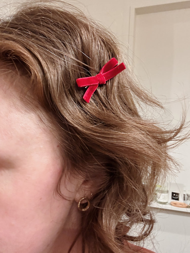 Velvet Ribbon Hair Pin Set