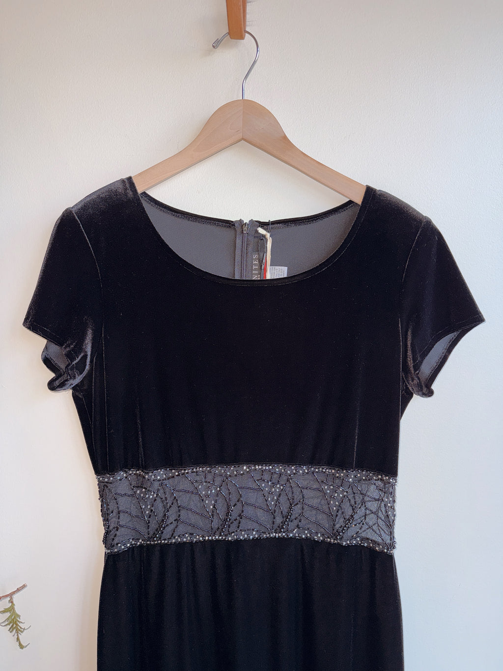 Velvet Sheer Waist Dress