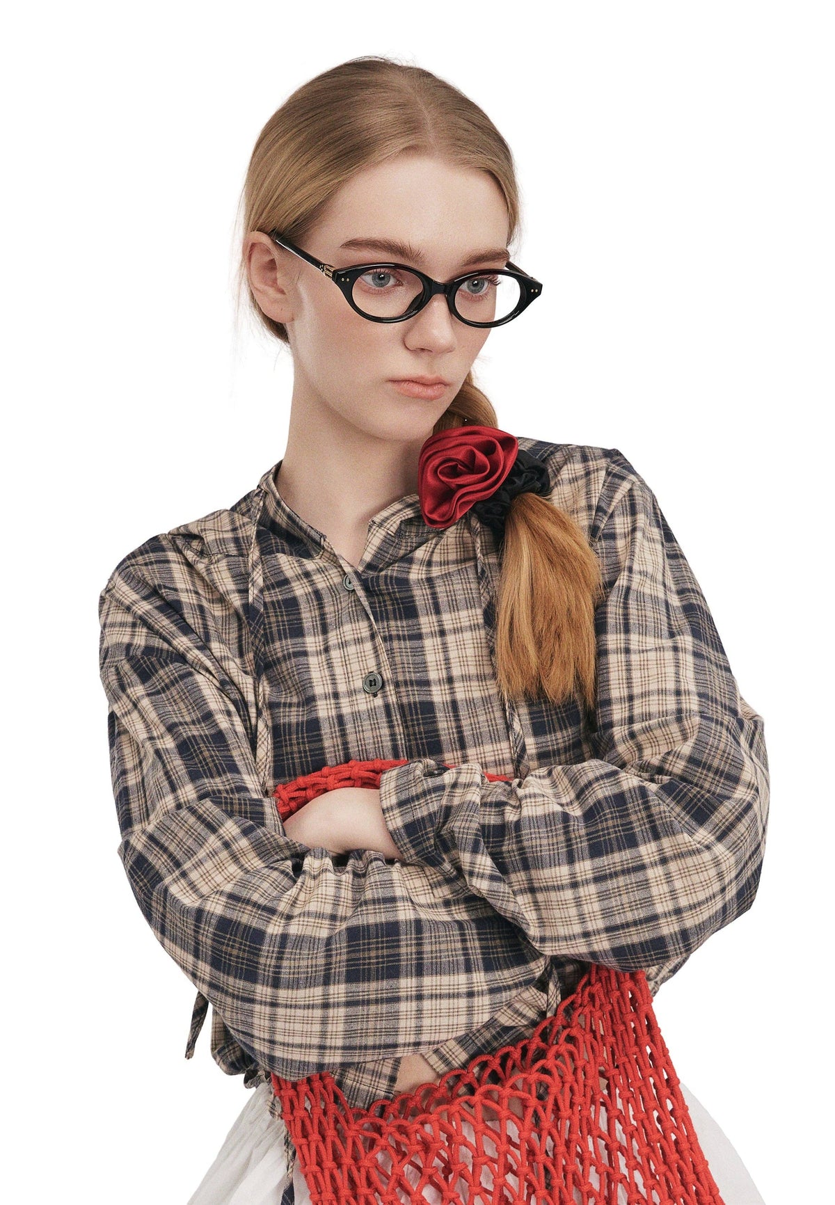 La Frida Rosa Silk Scrunchie