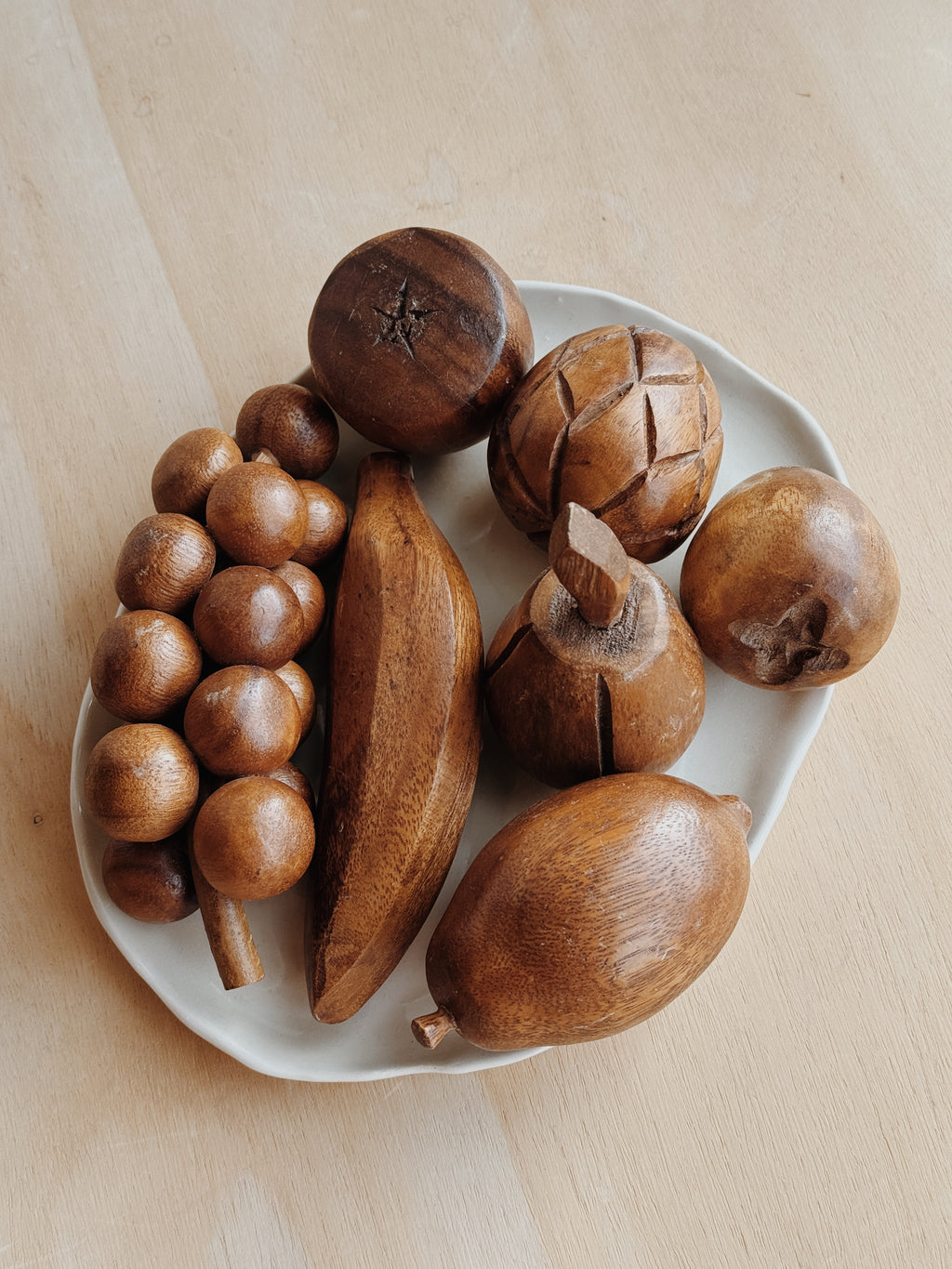Wood Fruit Set