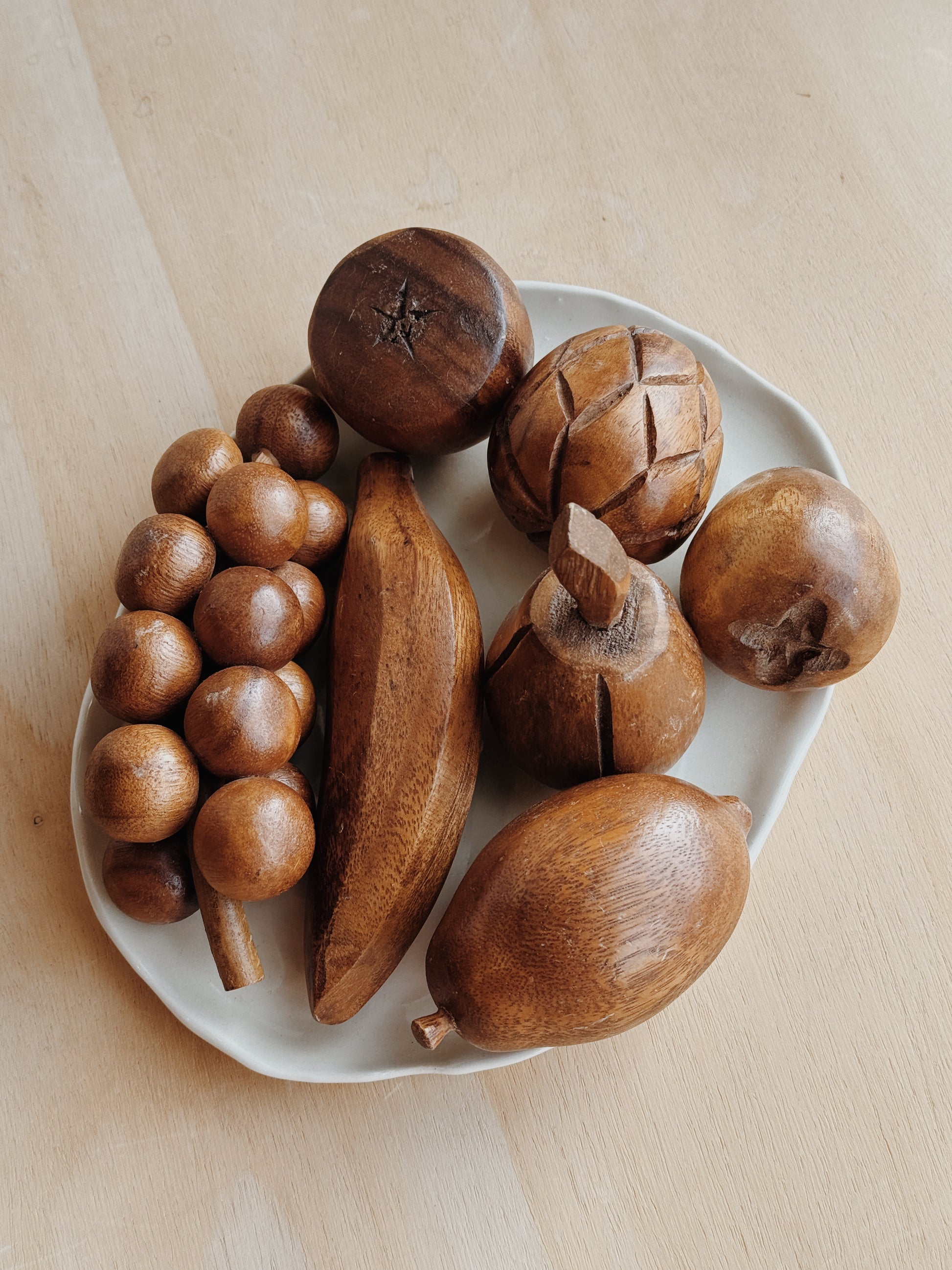 Wood Fruit Set