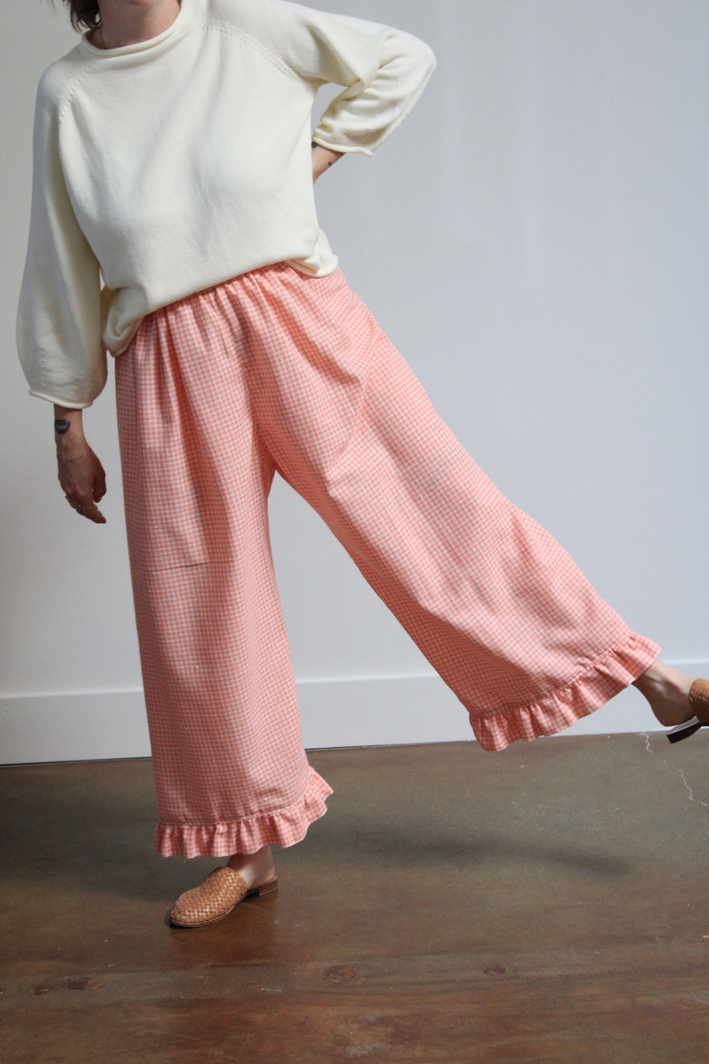 Archive Craft Ruffle Pant - Gingham