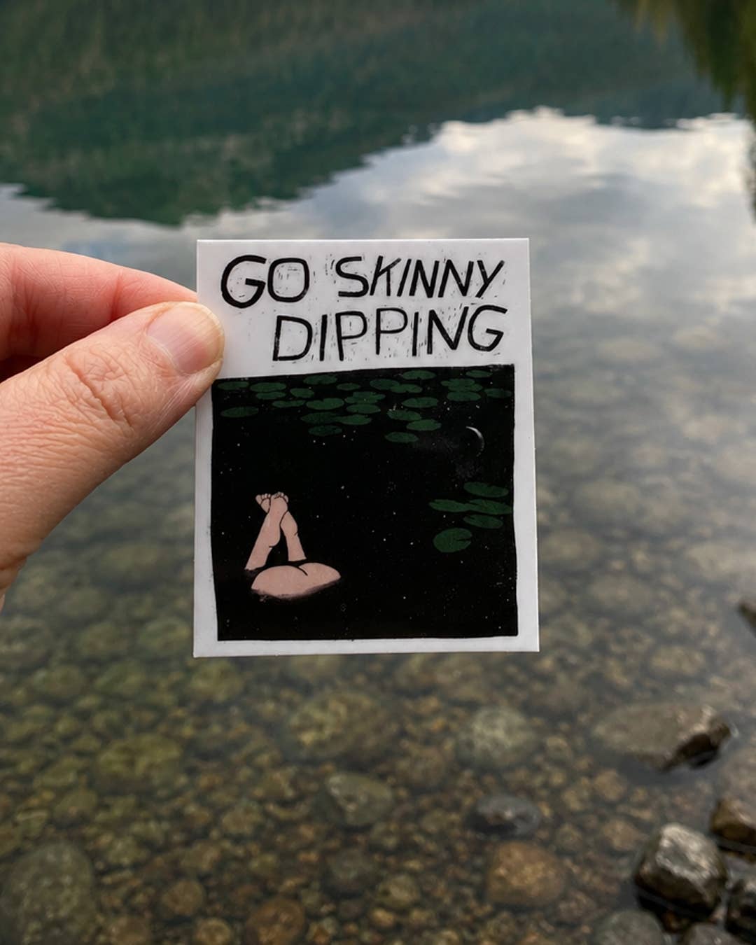 Go Skinny Dipping Sticker