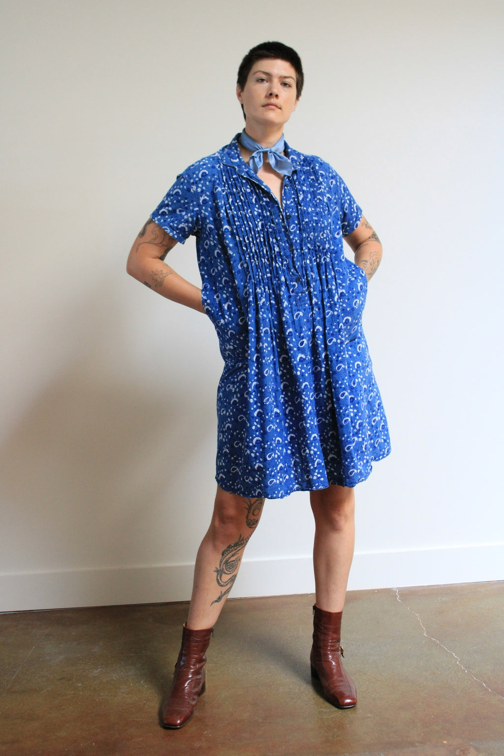 Indian Block Print Mini Dress