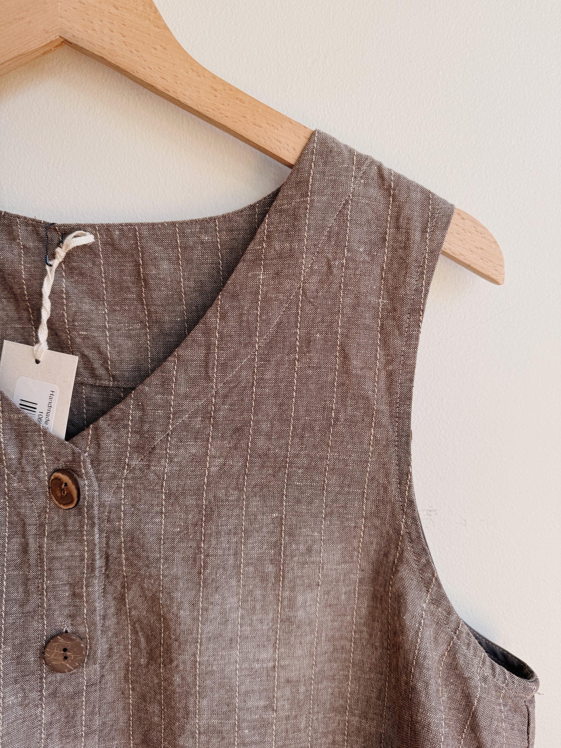 Handmade Stripe Ruffle Vest