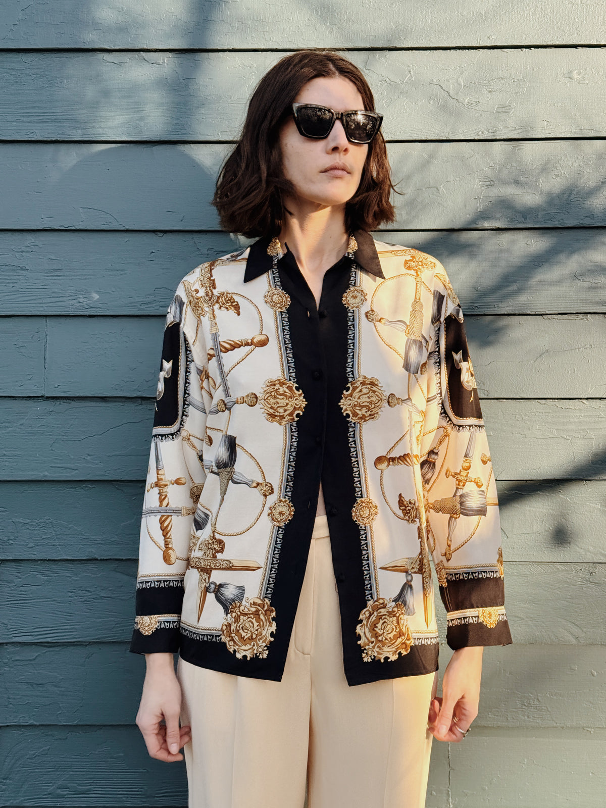 Printed Silk Blouse