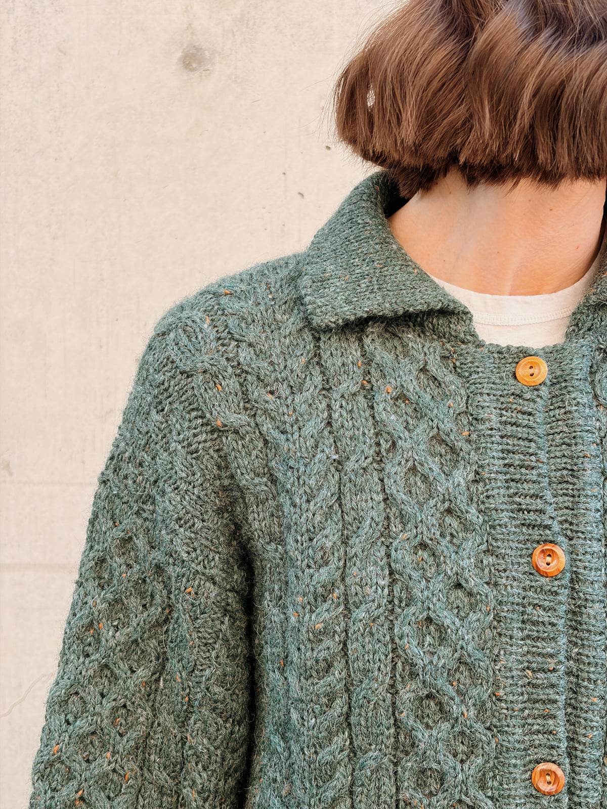 Wool Fisherman Cardi