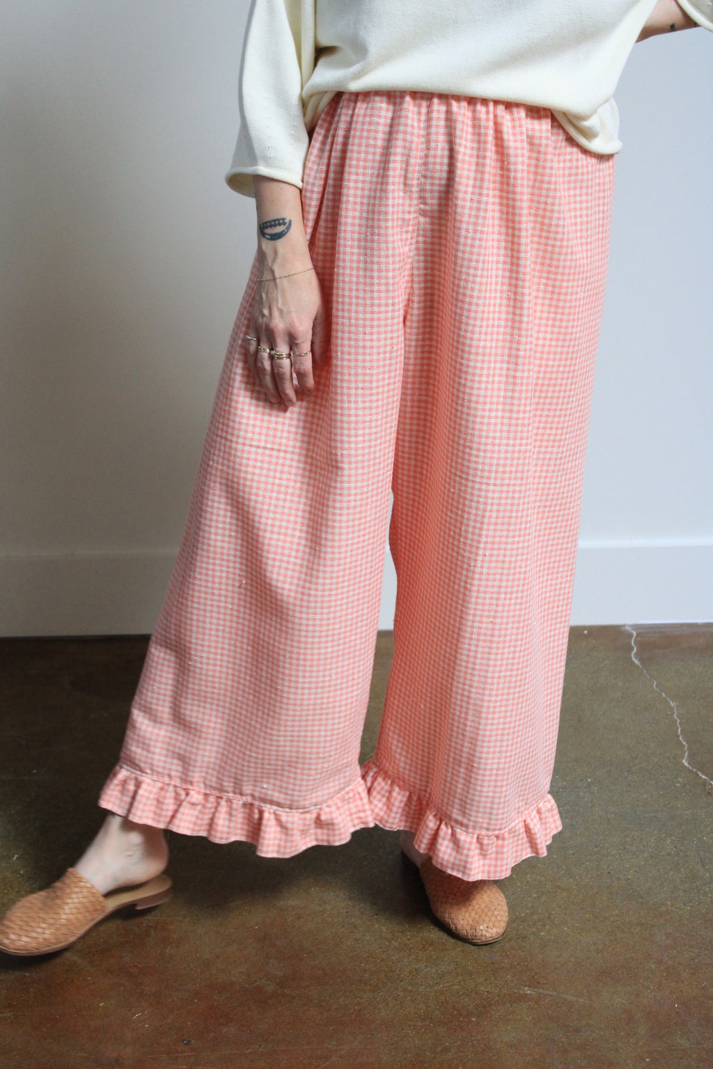 Archive Craft Ruffle Pant - Gingham