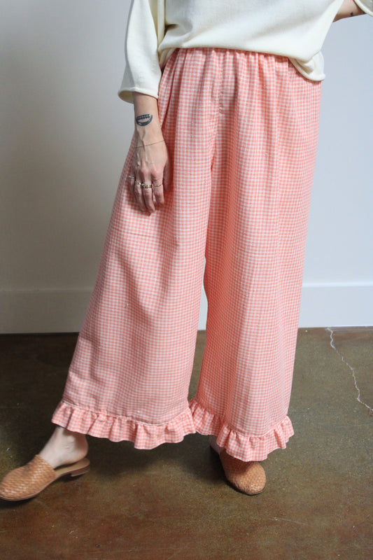 Archive Craft Ruffle Pant - Gingham
