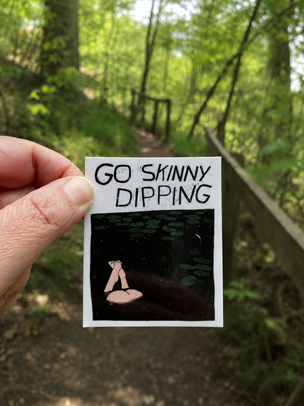Go Skinny Dipping Sticker