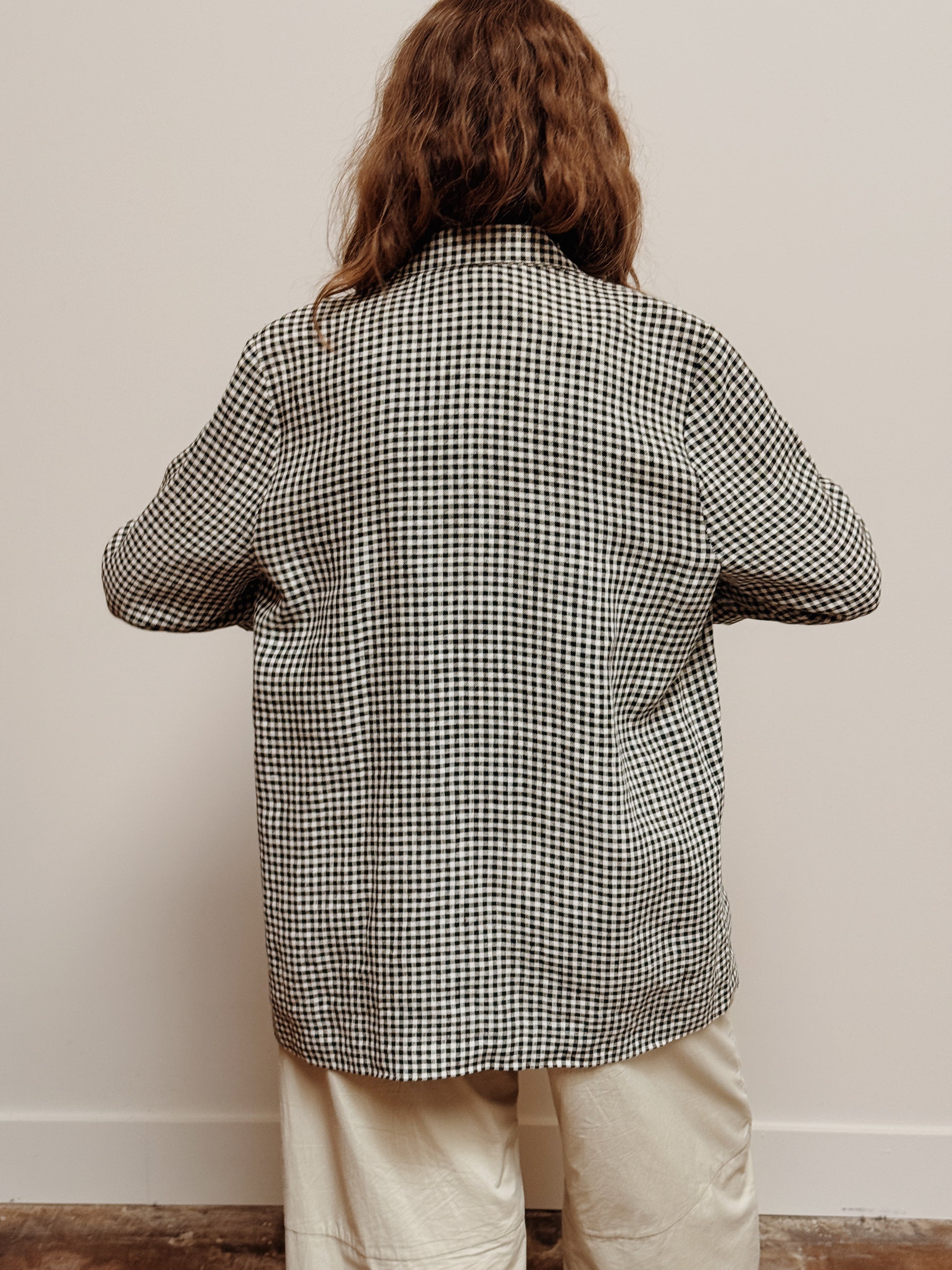 Black Gingham Blazer