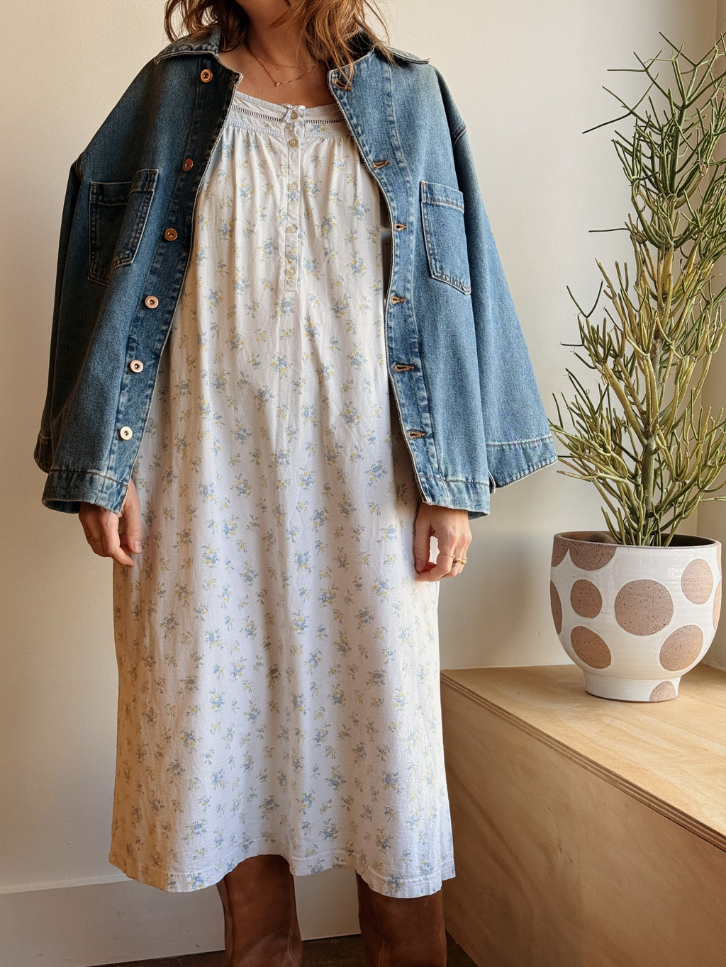 Dainty Floral Knit Nightgown