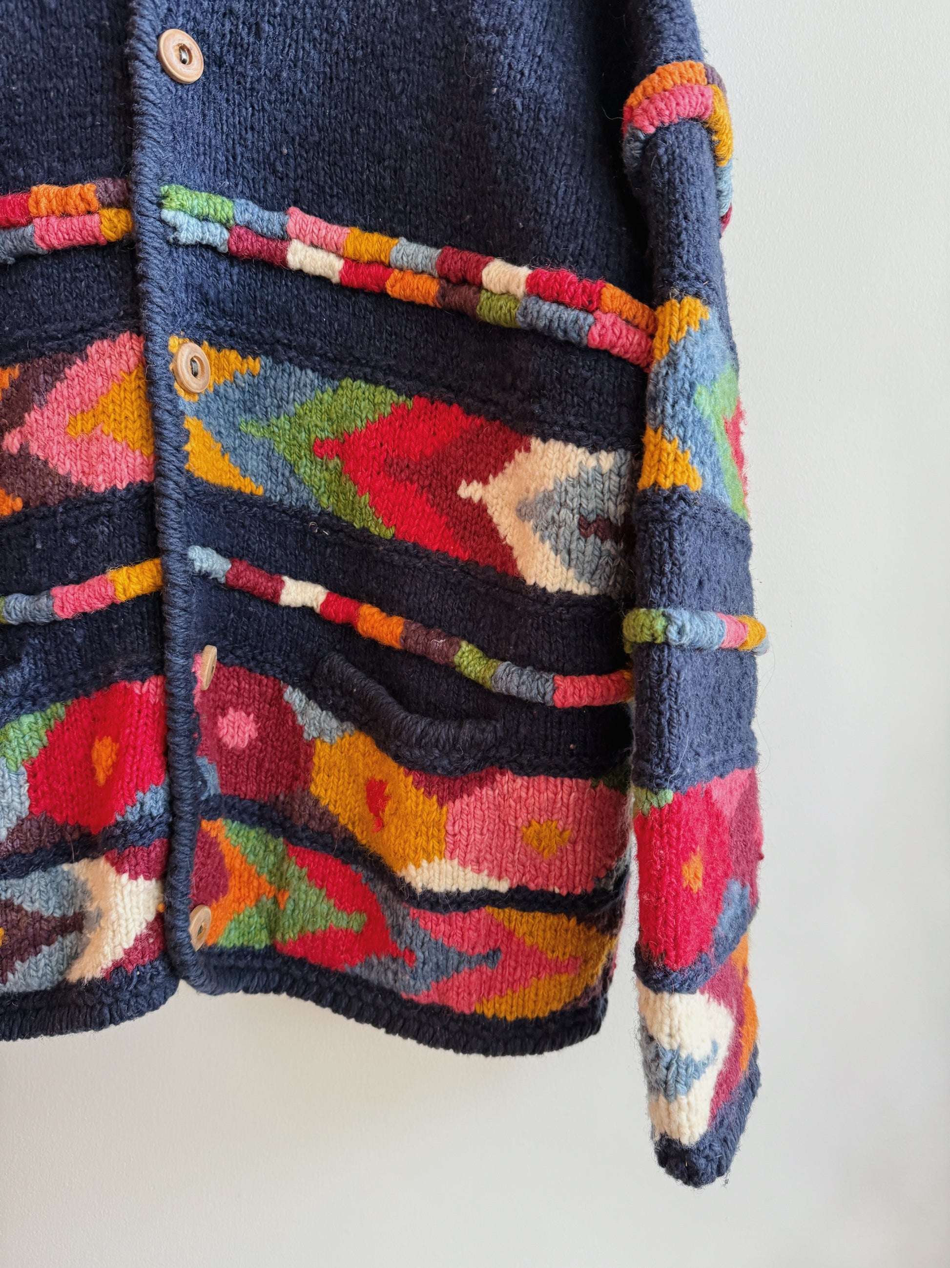 Colorful Wool Cardigan