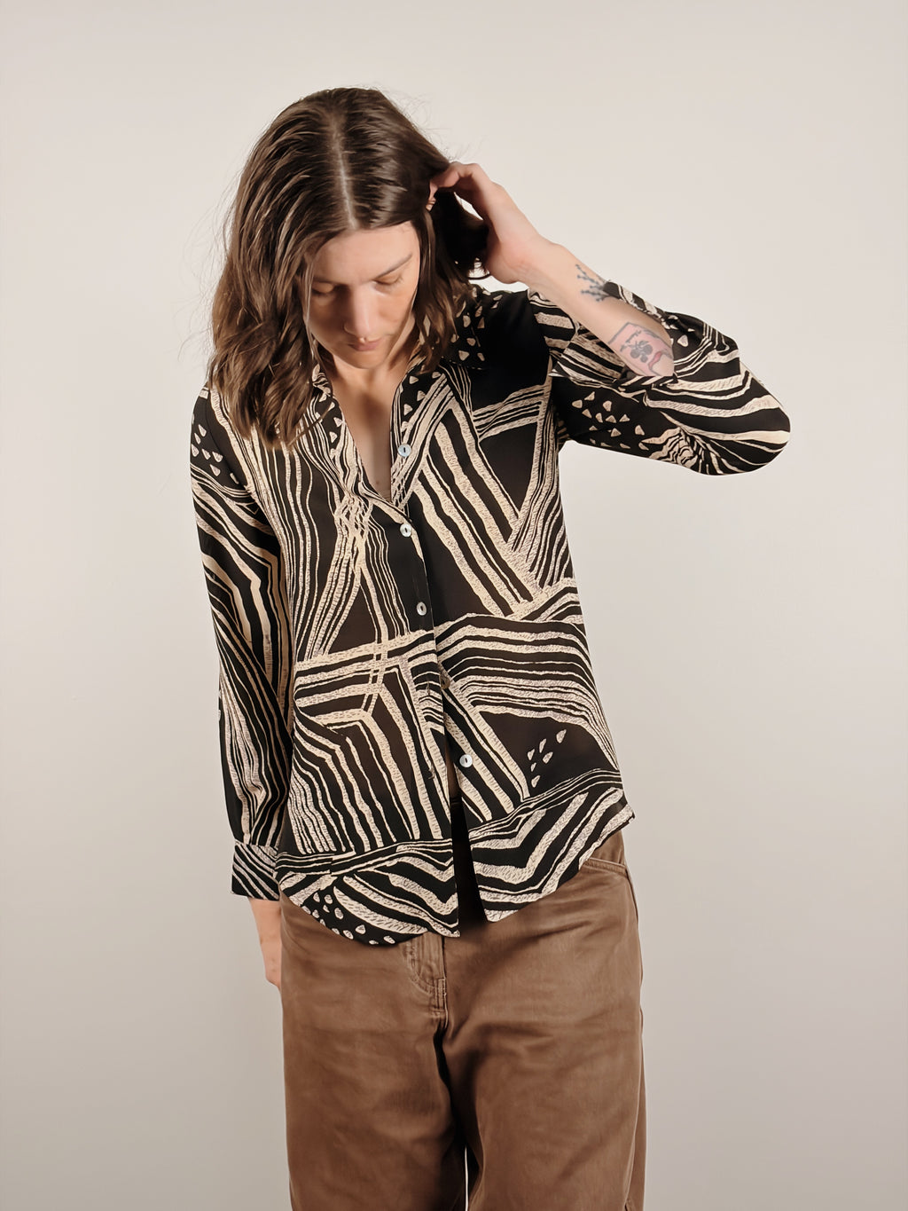 Silk Long Sleeve Blouse