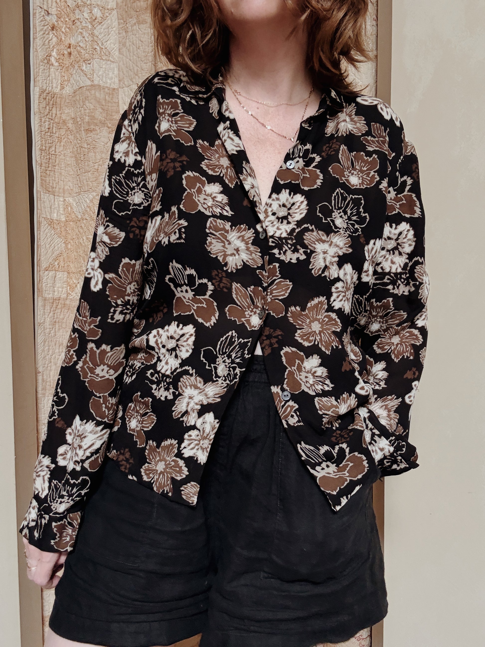 Silk Long Sleeve Blouse