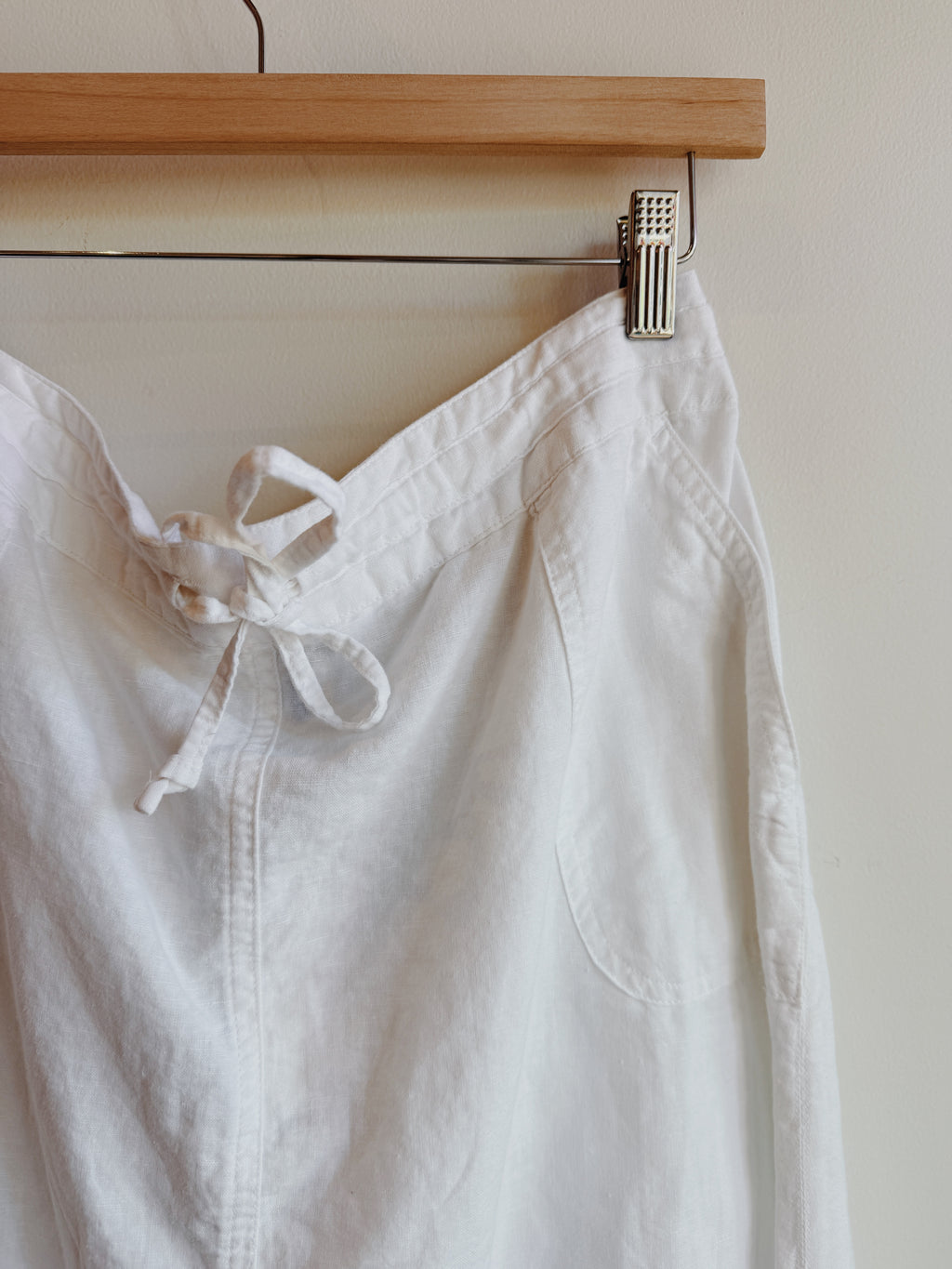 M&S White Linen Blend Skirt