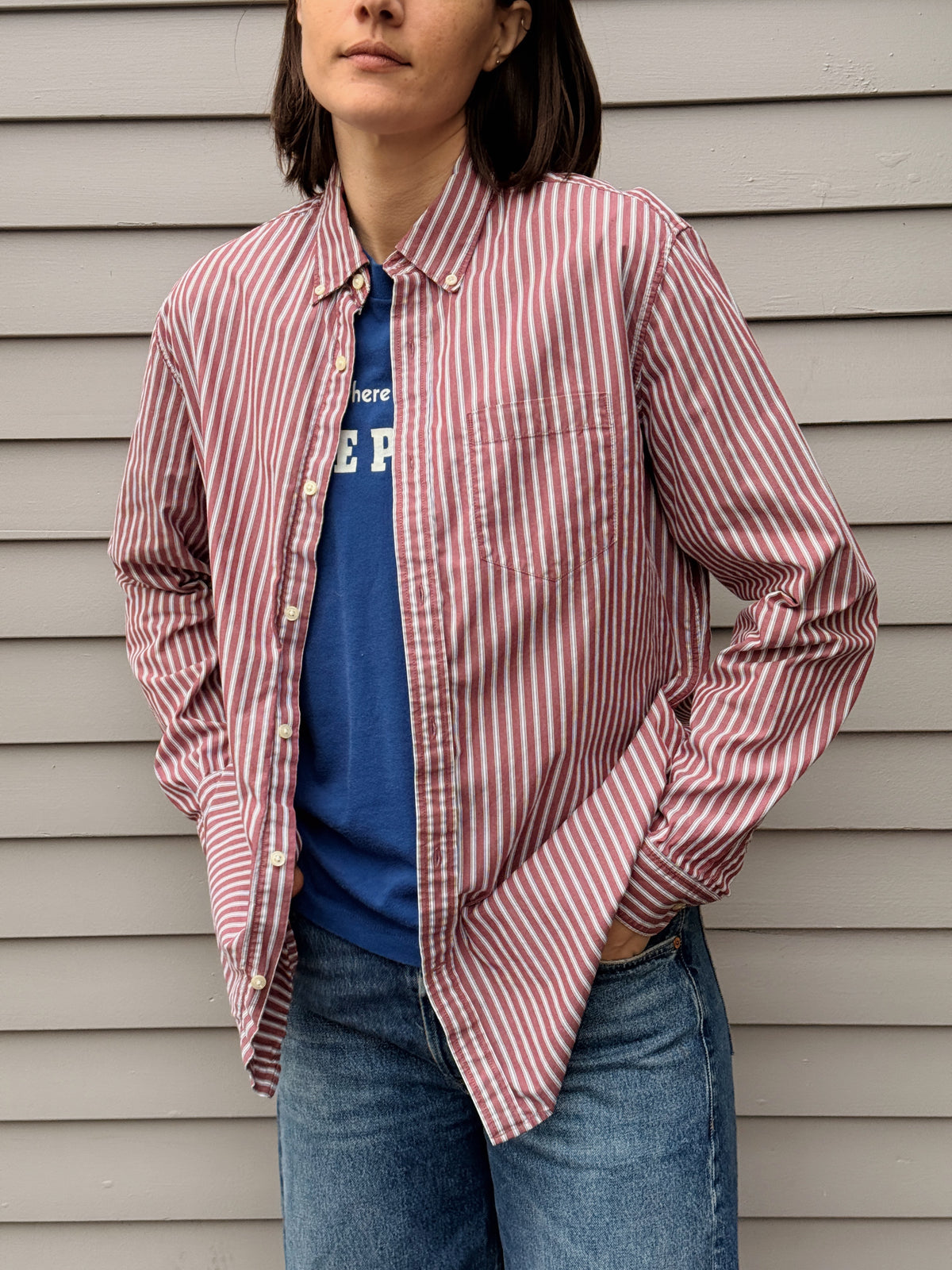 Red Stripe Buttondown