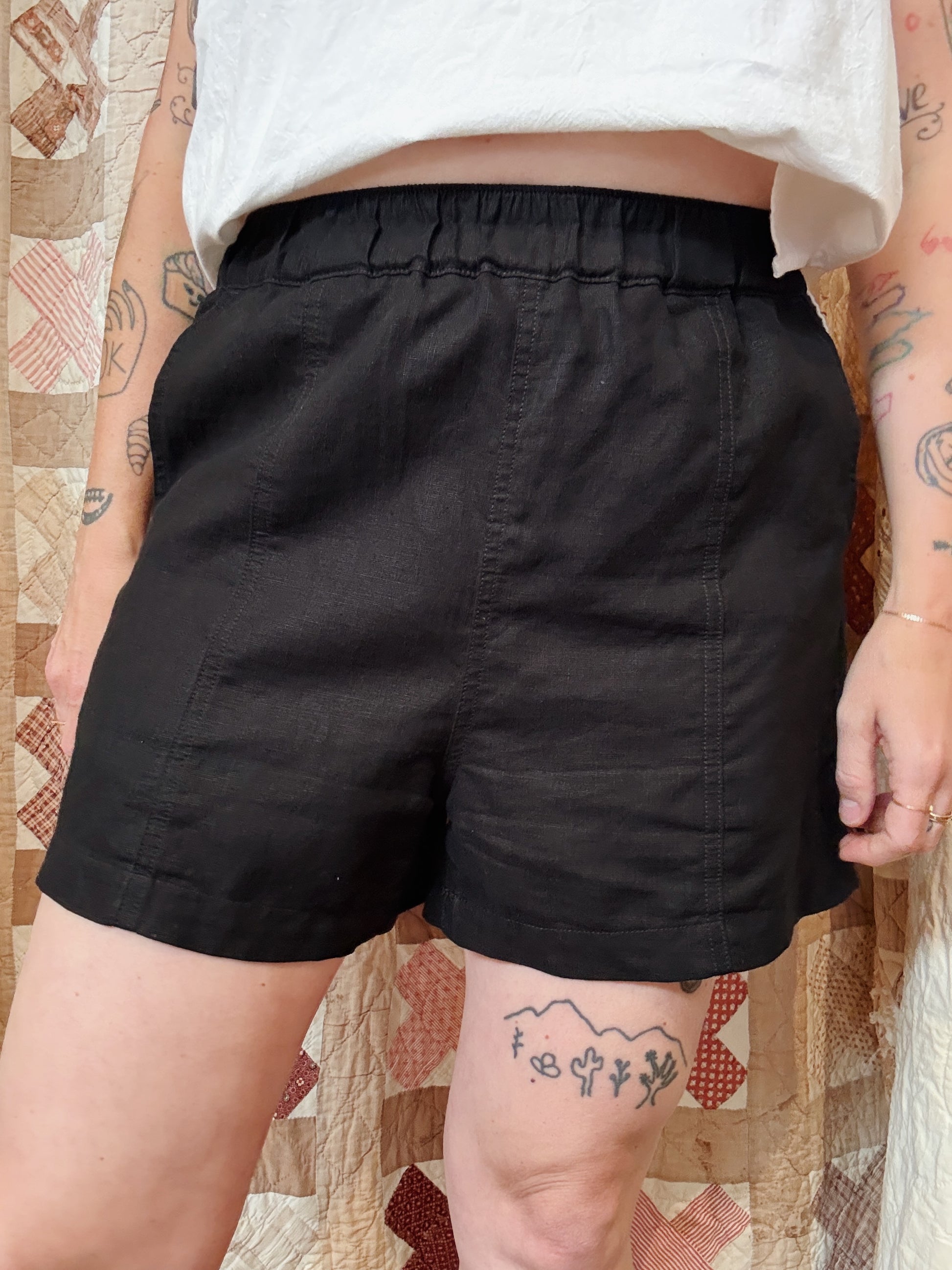 Madewell Black Linen Short