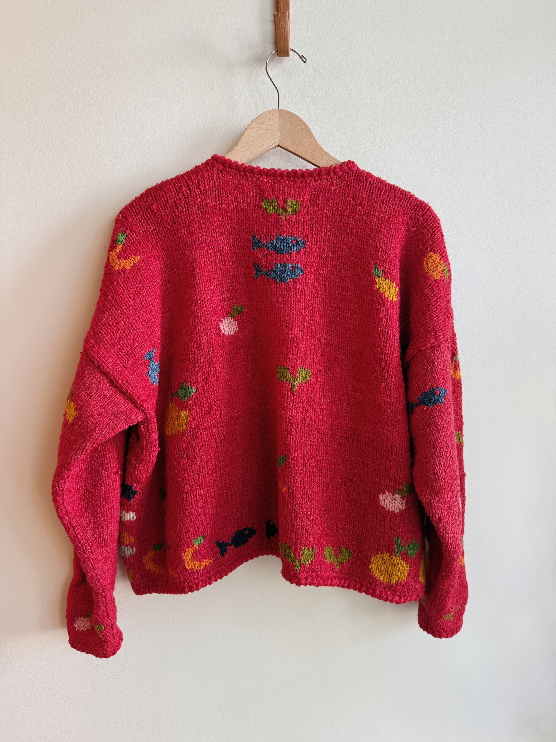 Fishes & Fruits Wool Cardigan