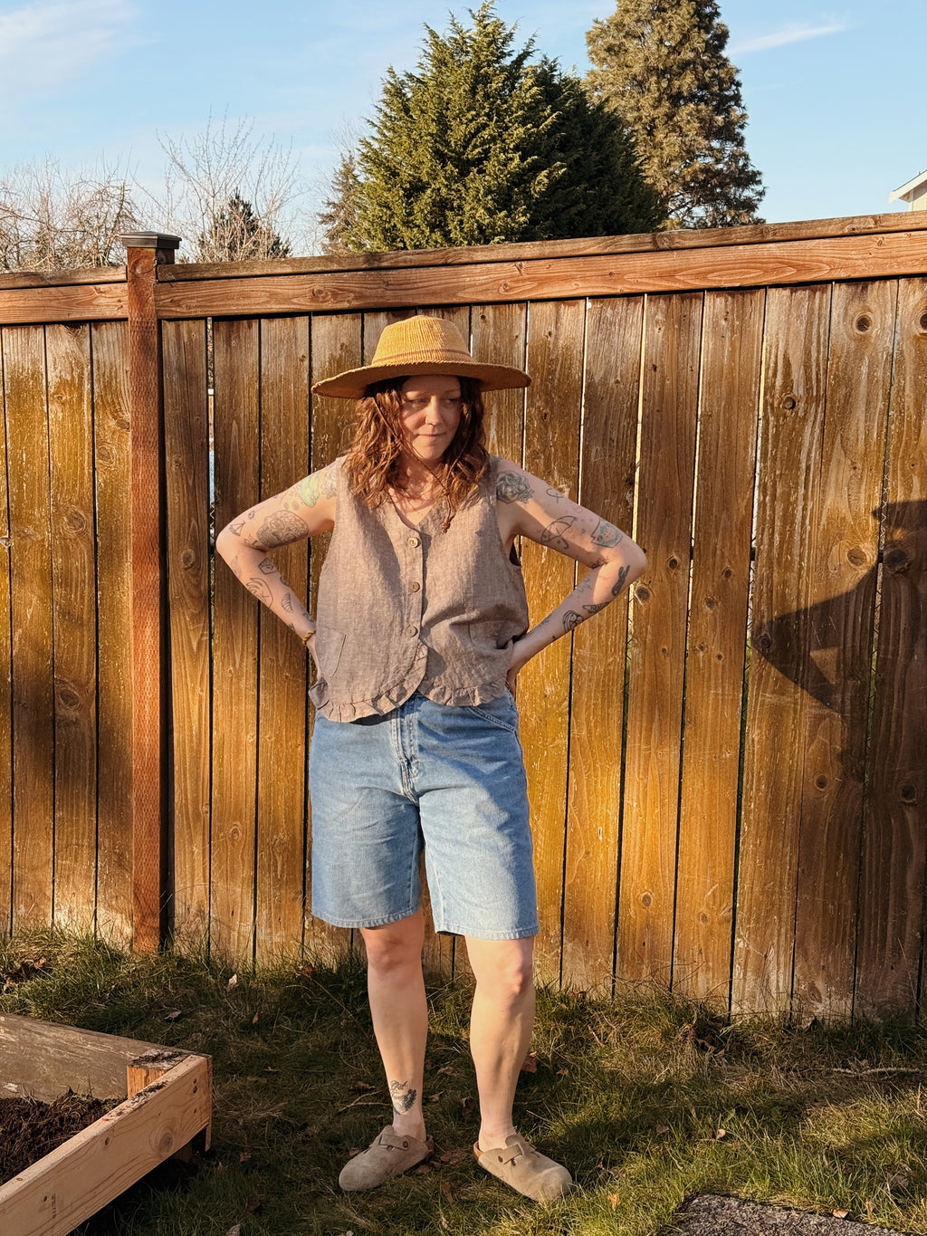 Handmade Stripe Ruffle Vest