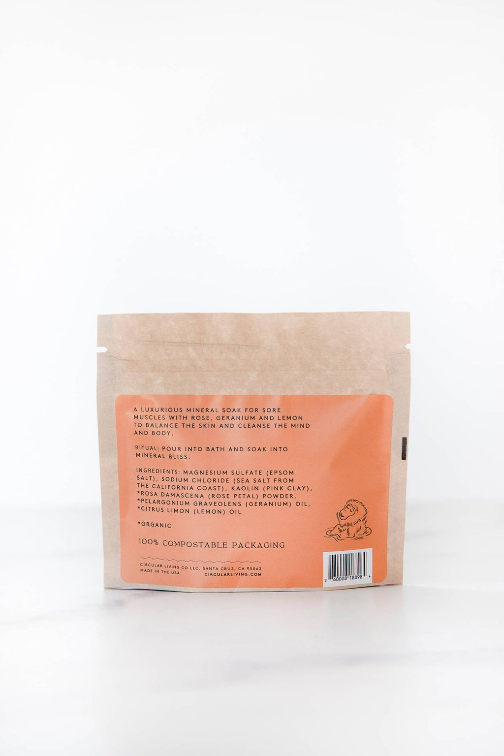 Mineral Bath Soak Sachet - Rose Petal & Geranium