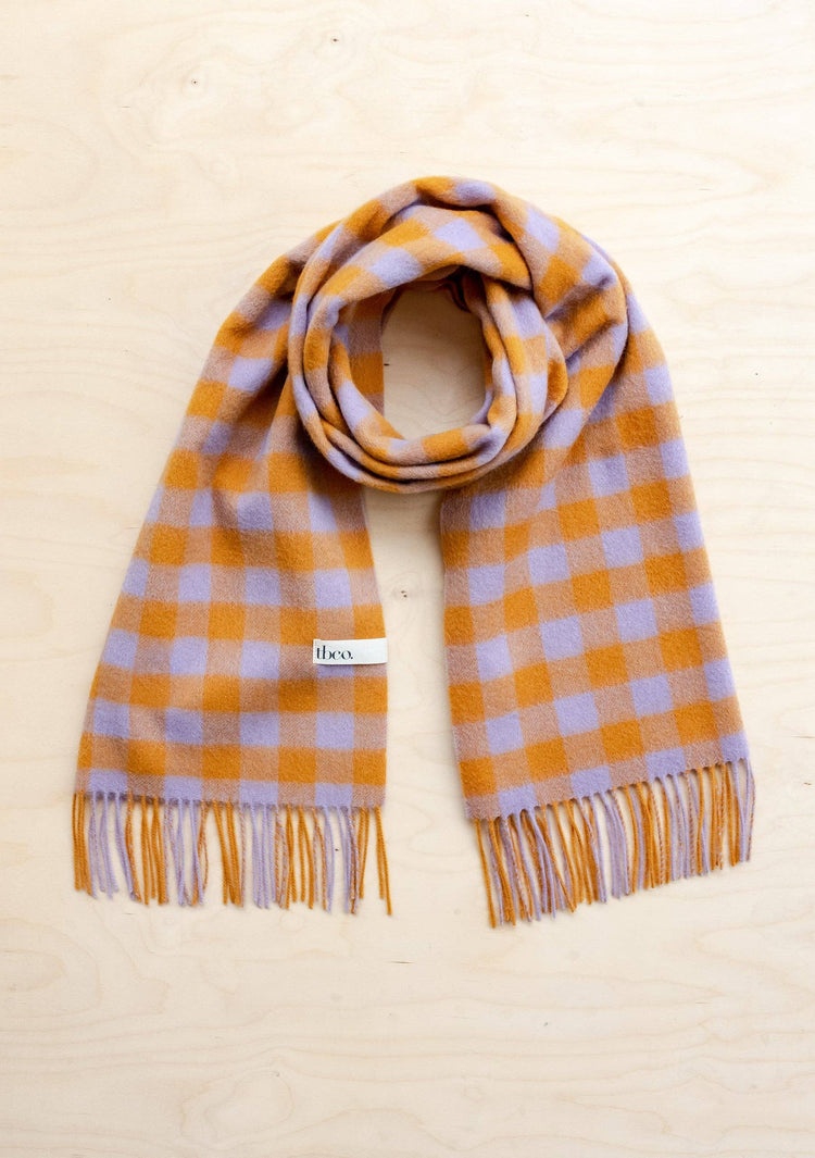 Lambswool Gingham Scarf