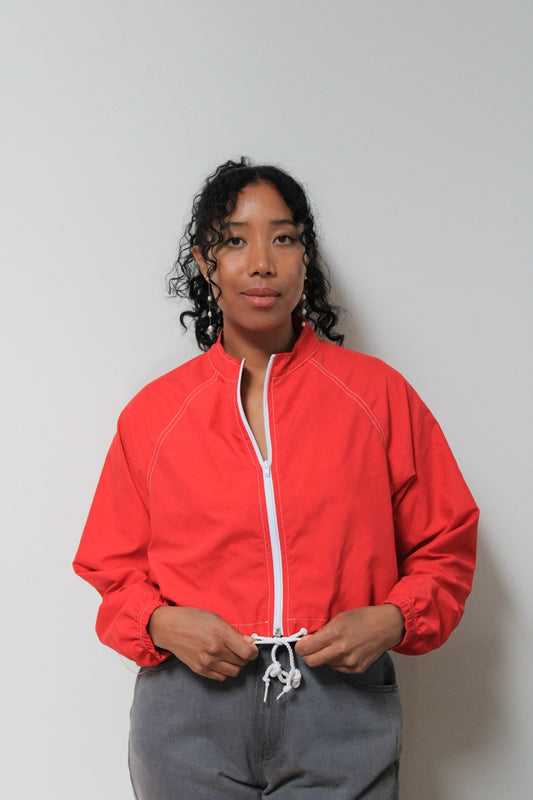 Cherry Cropped Wind Breaker