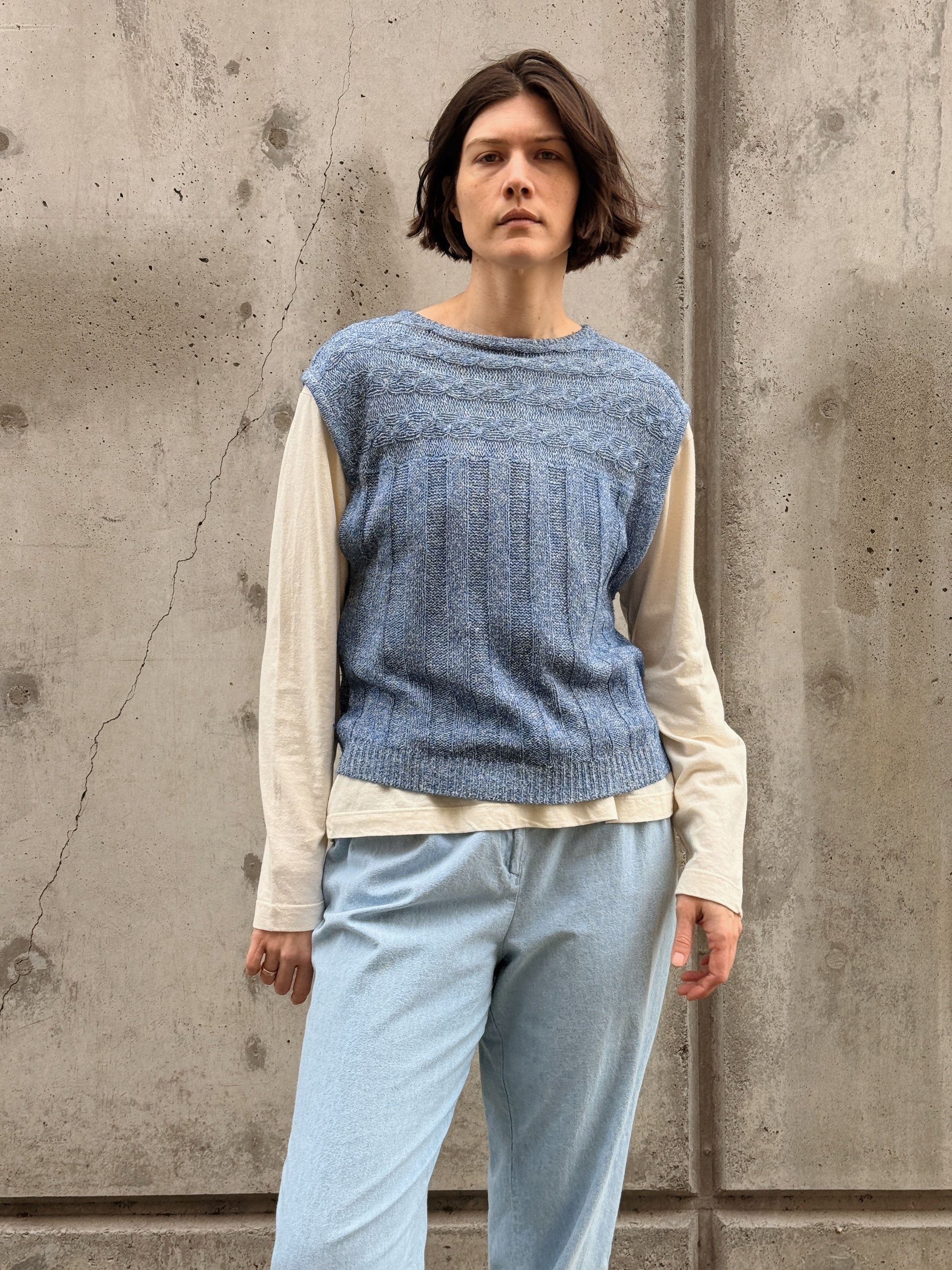 Silk Pullover Sweater Vest