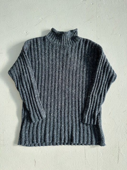 Speckled Funnel Neck Knit sweater