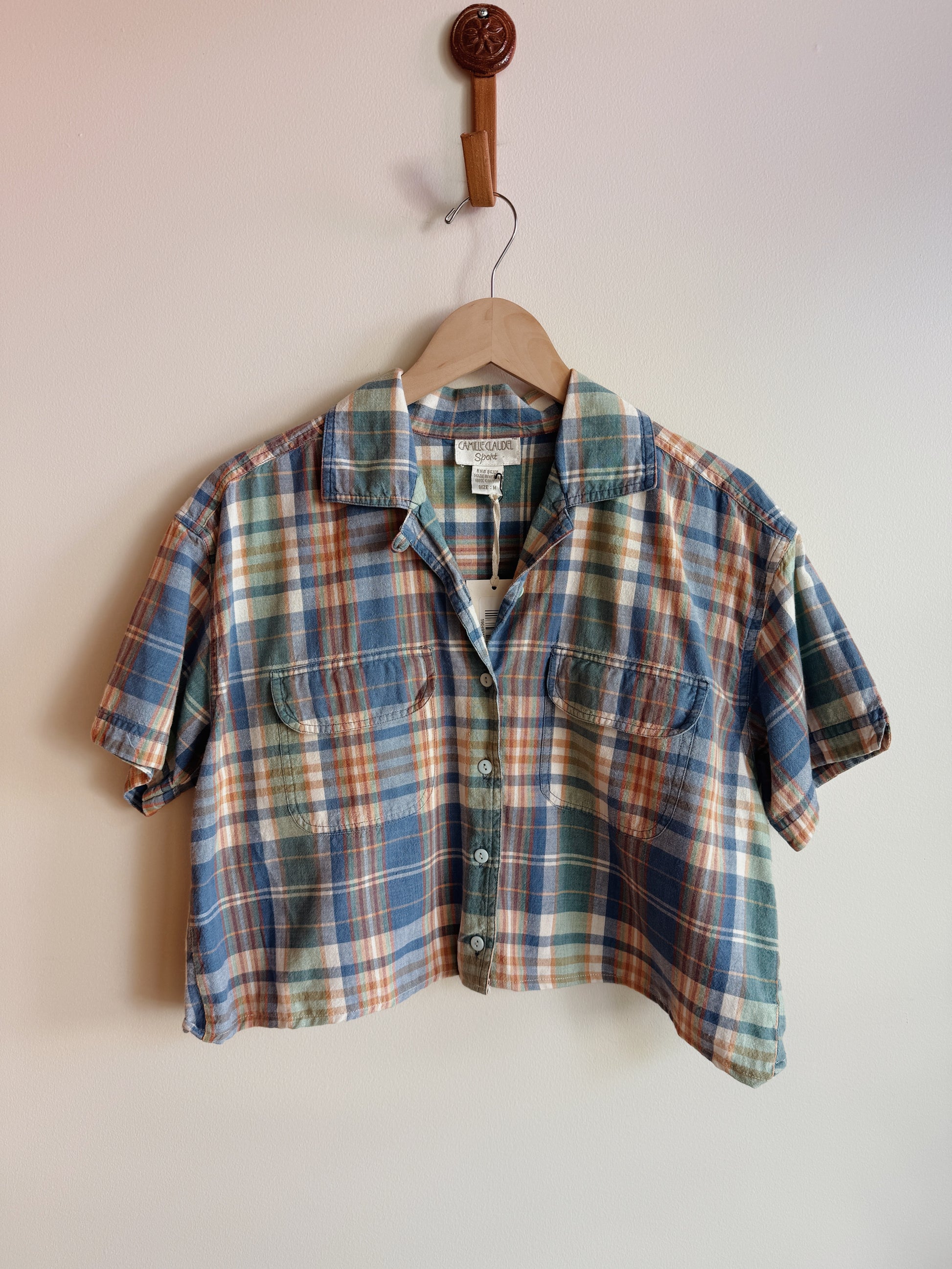 Plaid Crop Button Down