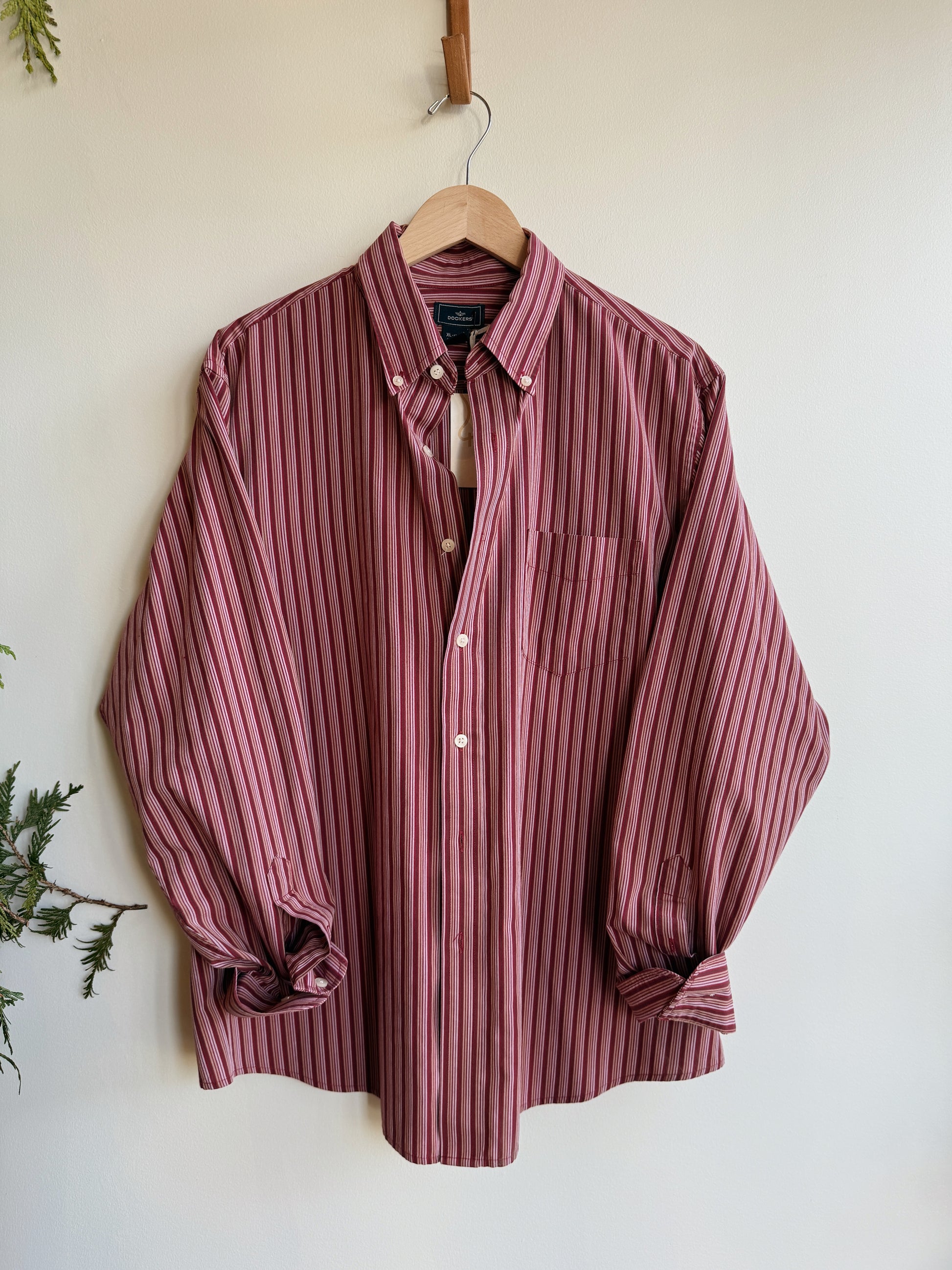 Dockers Red Stripe Buttondown