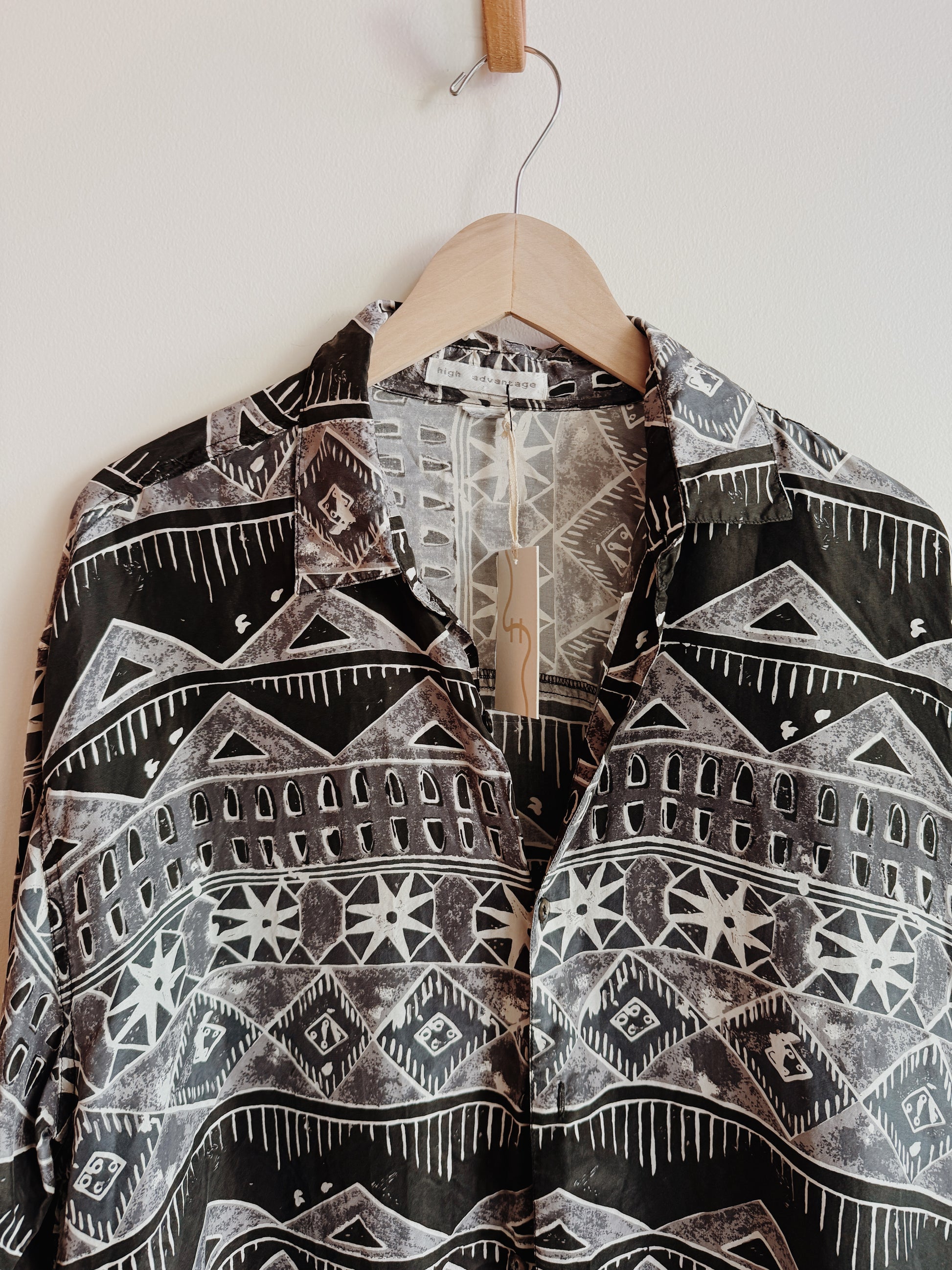 Abstract Silk Long Sleeve