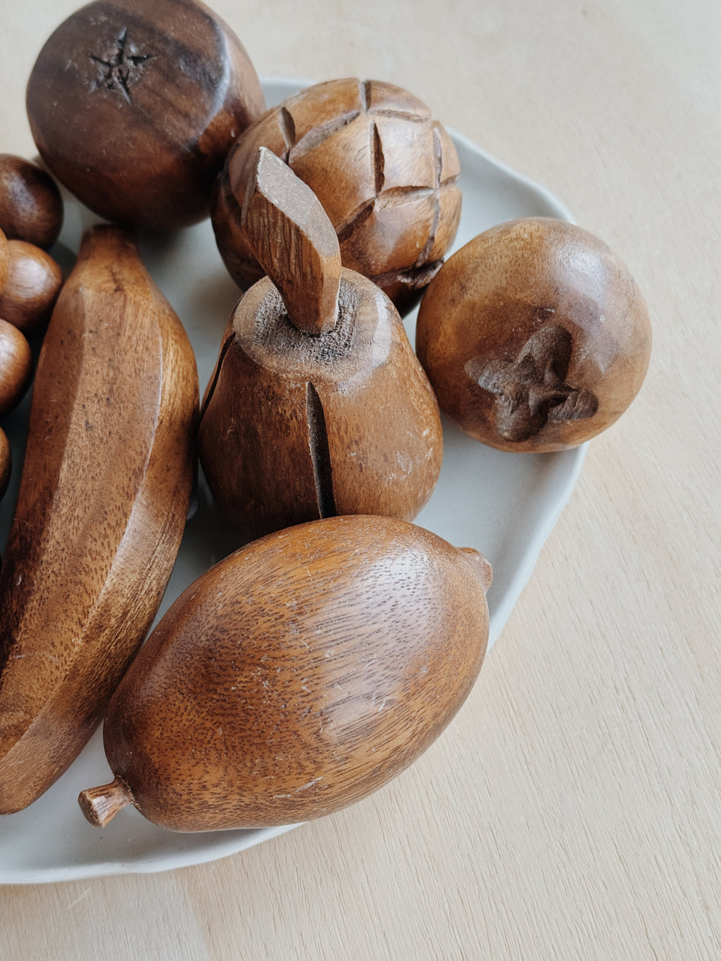 Wood Fruit Set
