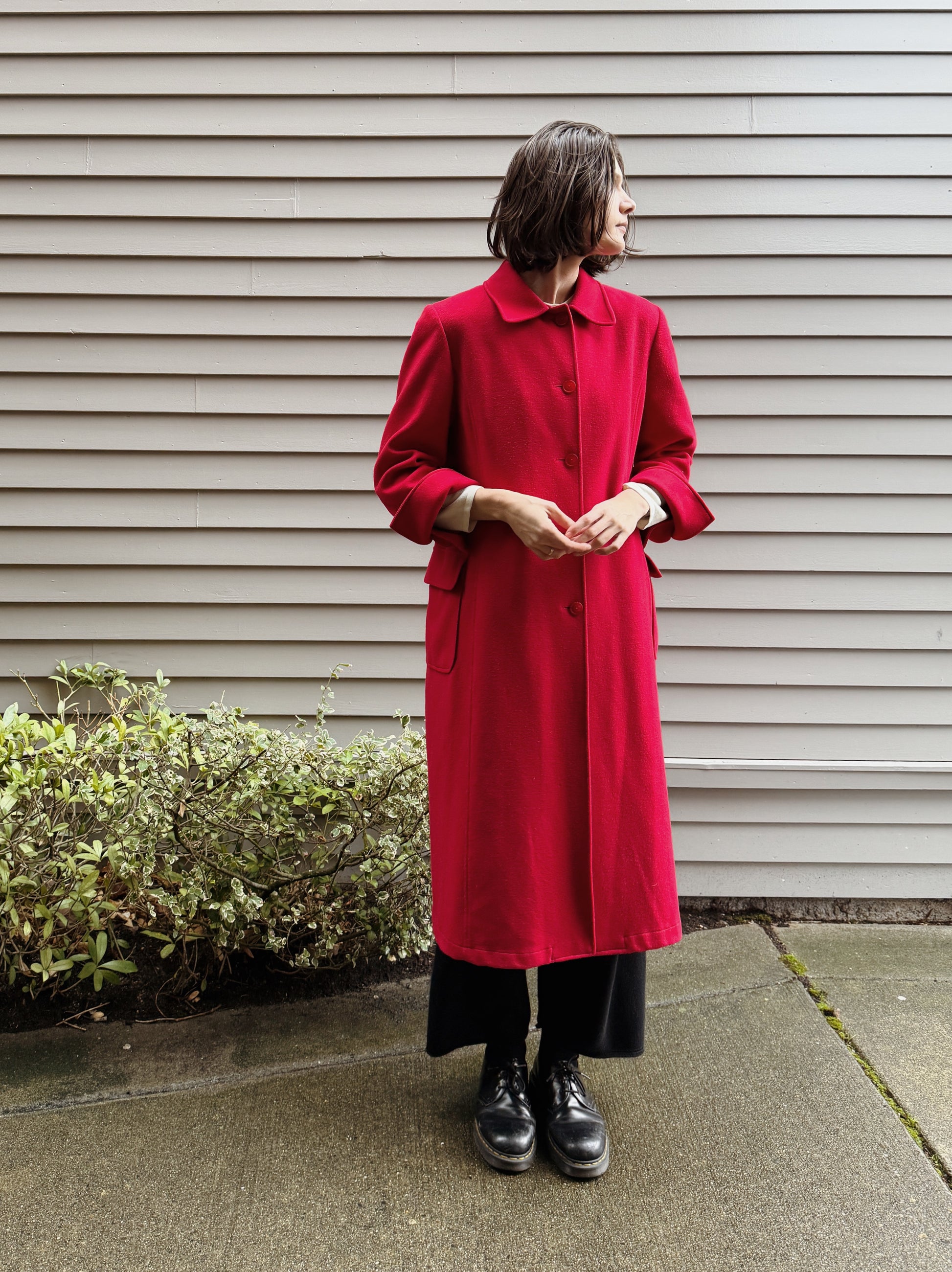 Cherry Wool Overcoat