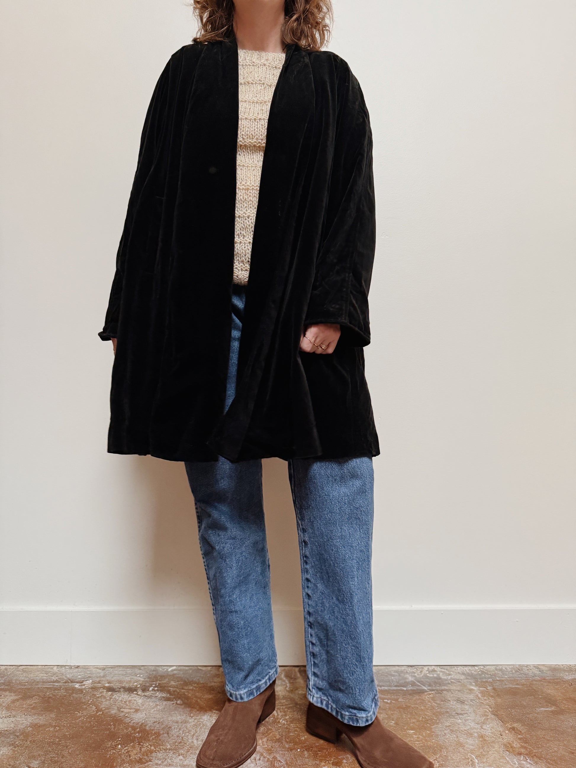 Cotton Velvet Swing Jacket