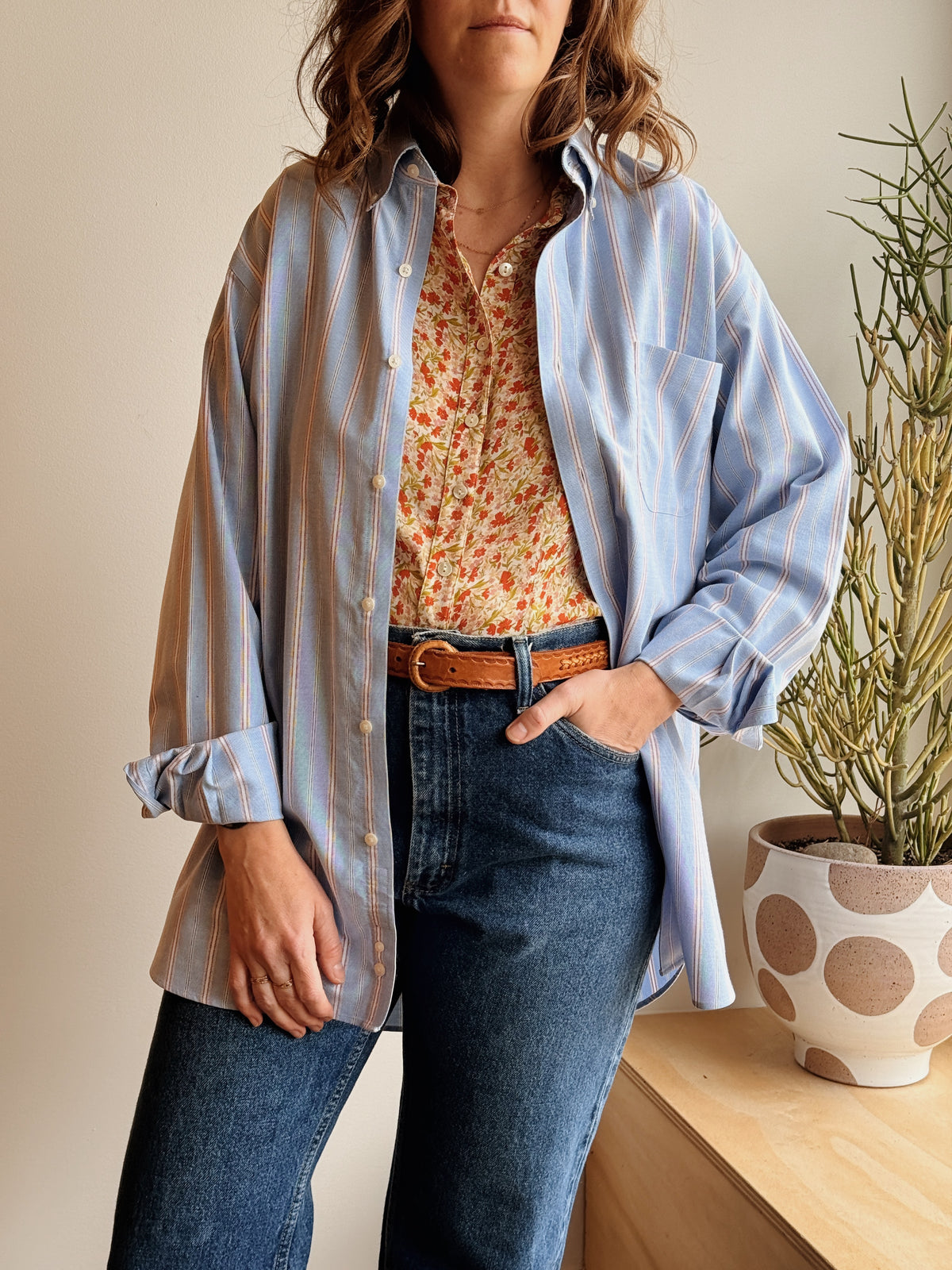 Lands End Stripe Buttondown