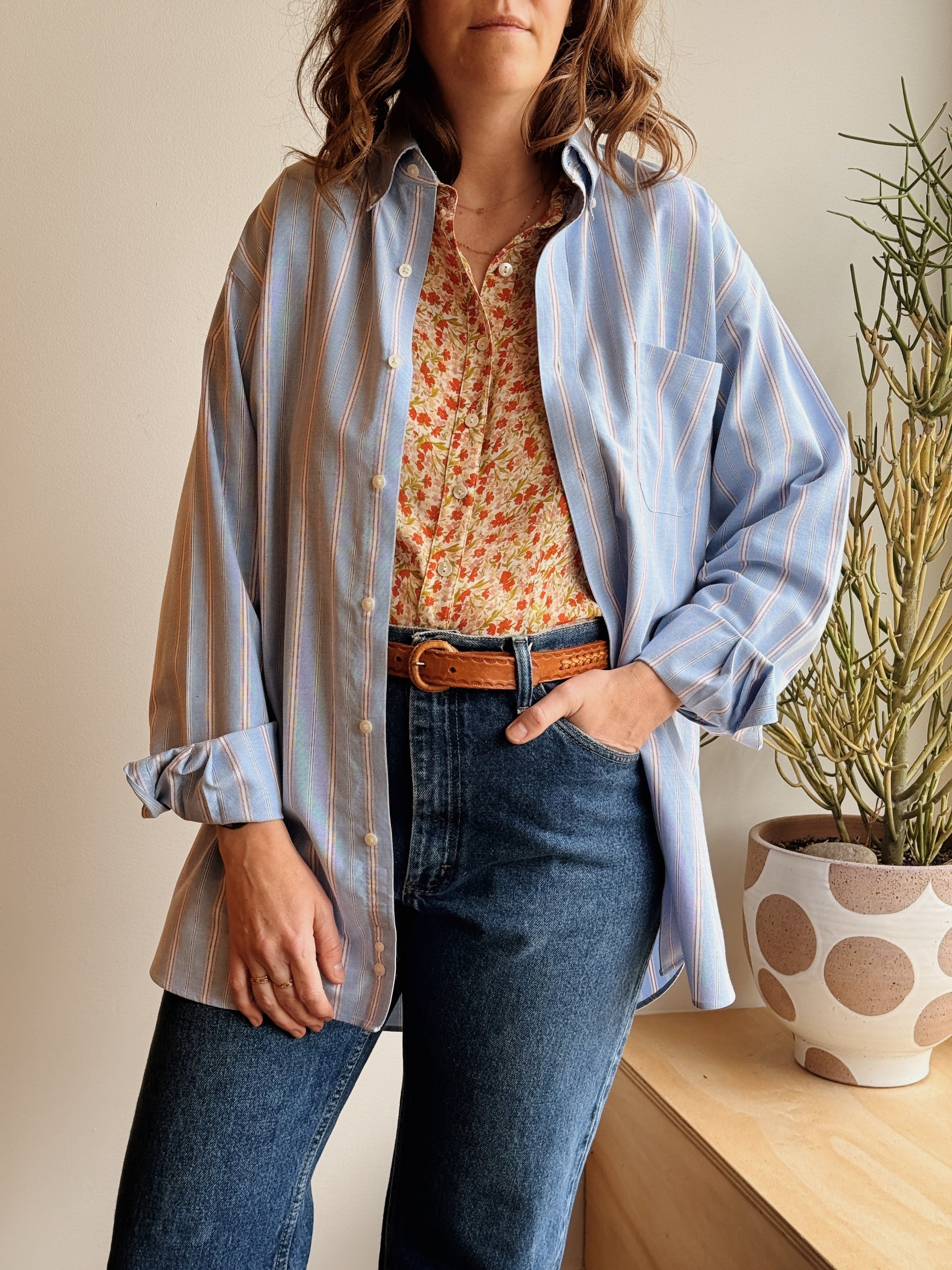 Lands End Stripe Buttondown