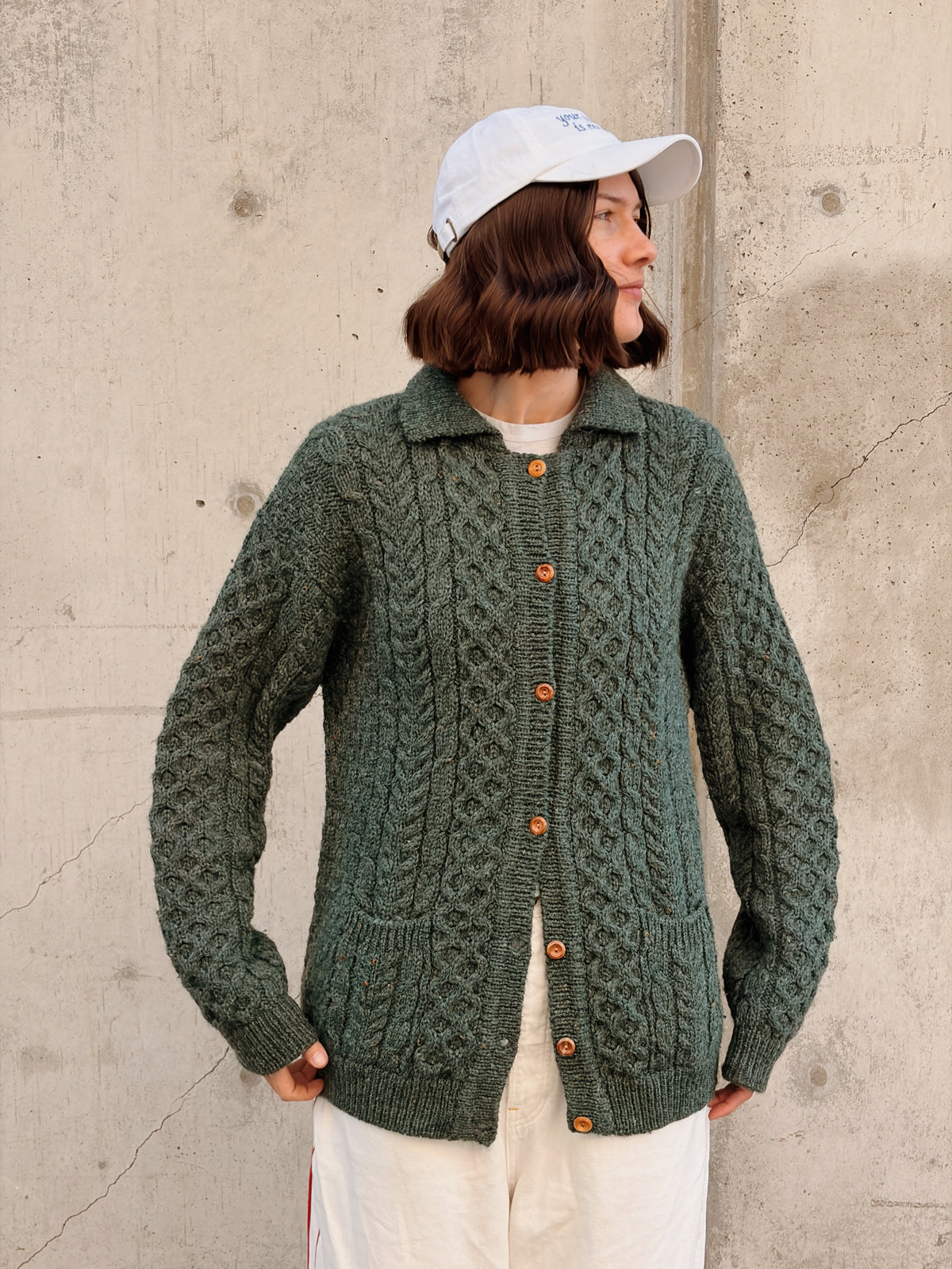 Wool Fisherman Cardi