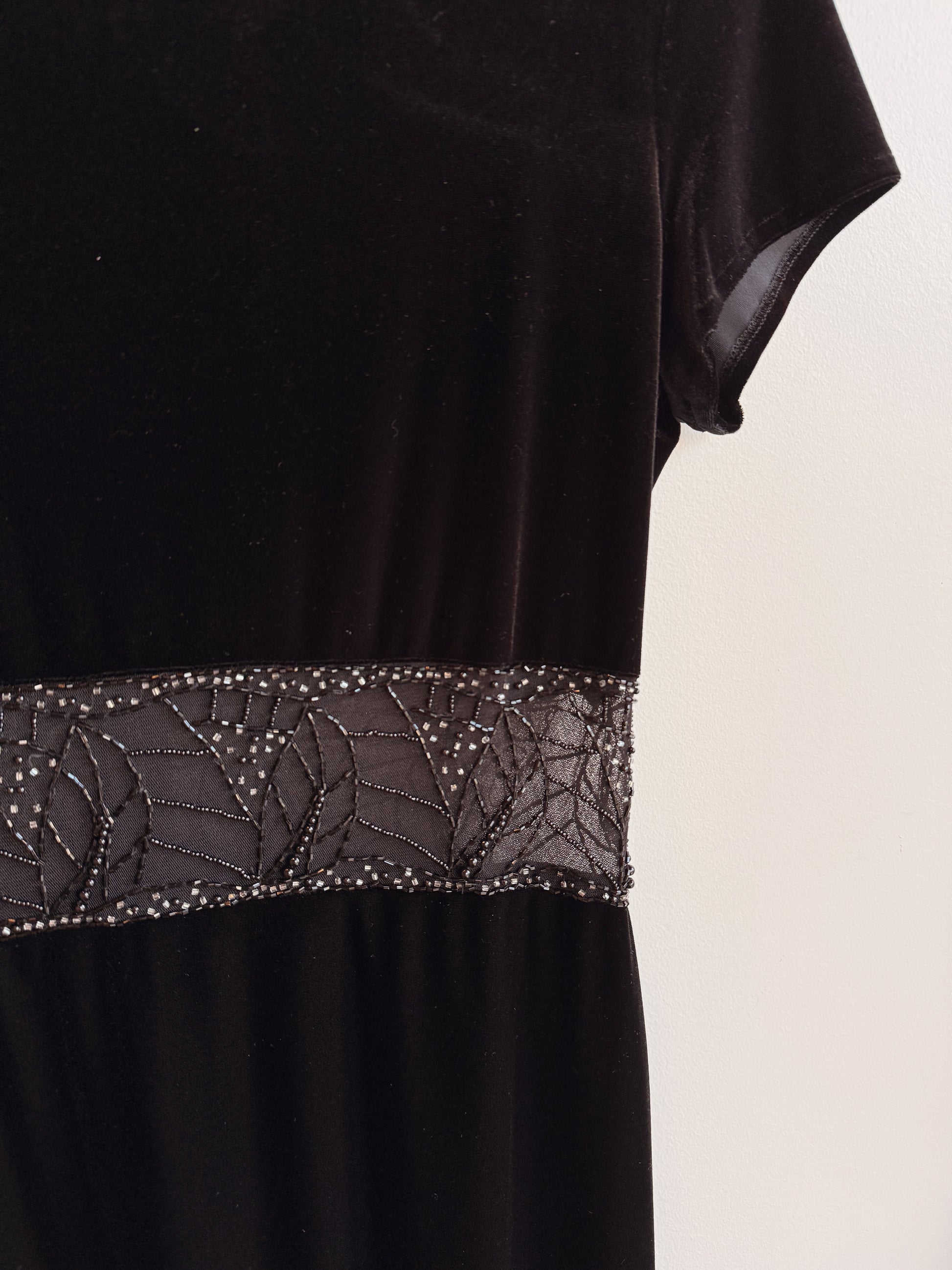 Velvet Sheer Waist Dress