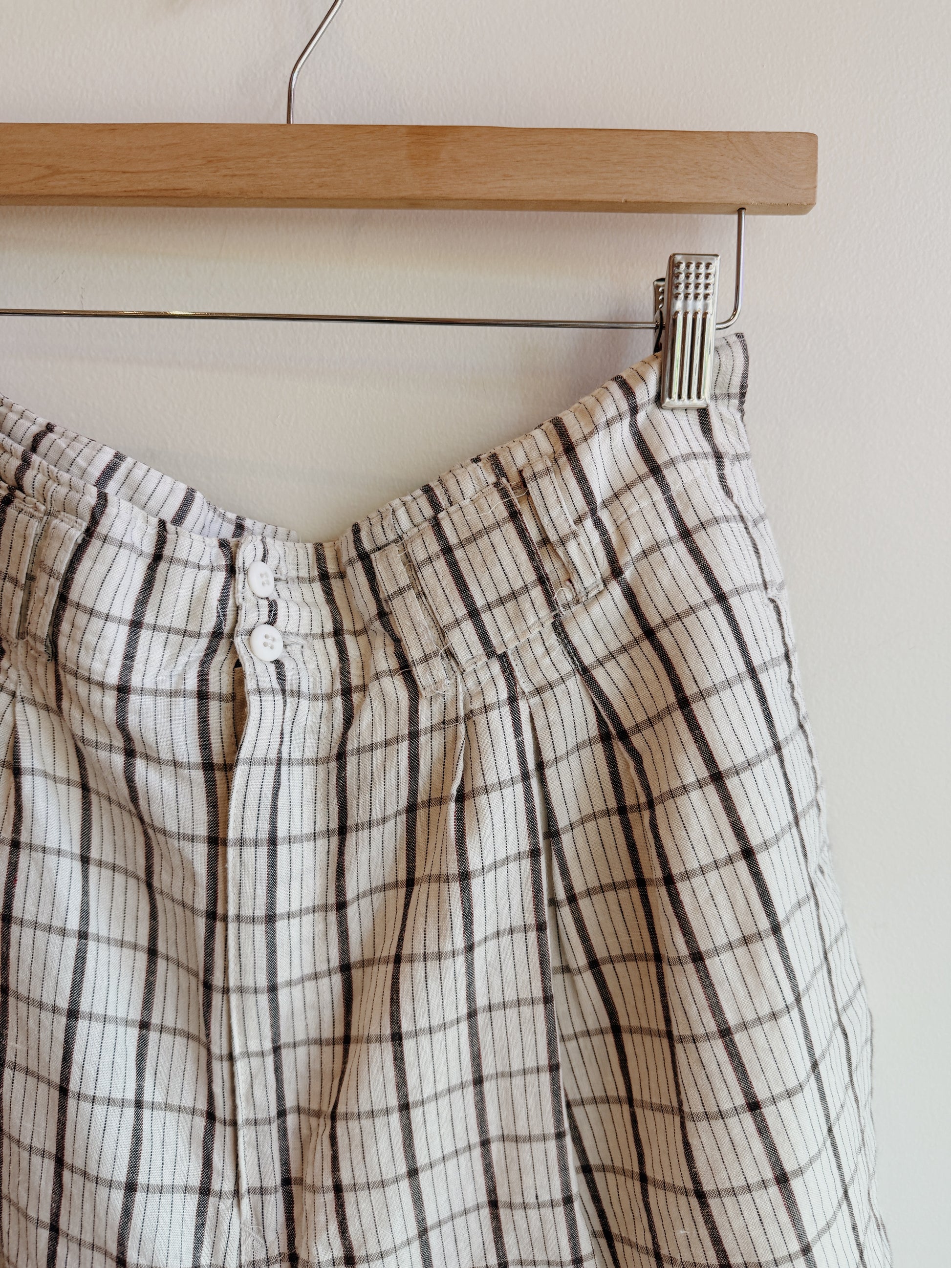 New Avenue Plaid Cotton Shorts