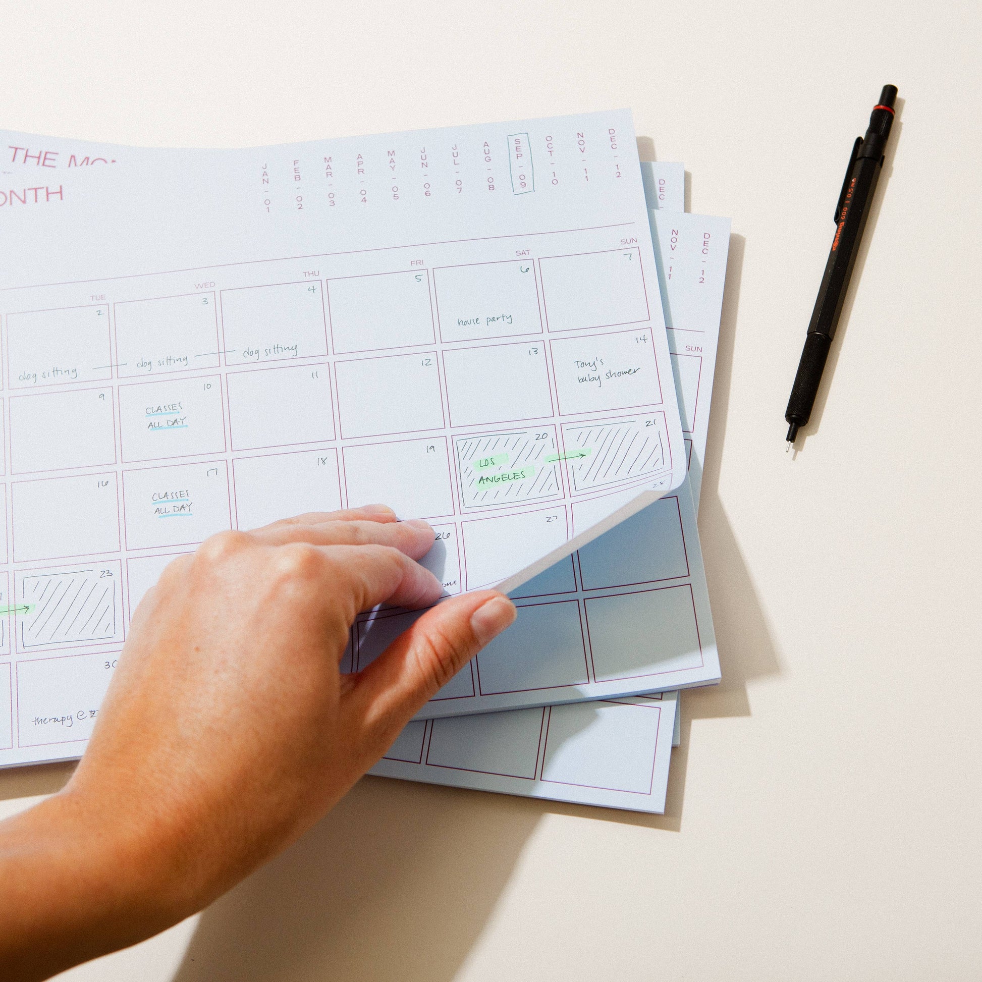 Monthly Desk Planner Notepad