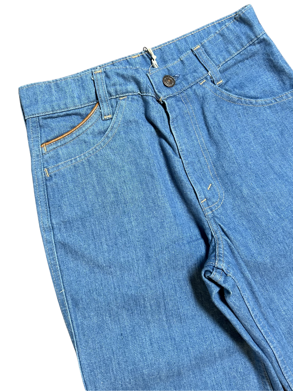 Levi's Orange tab leather trim