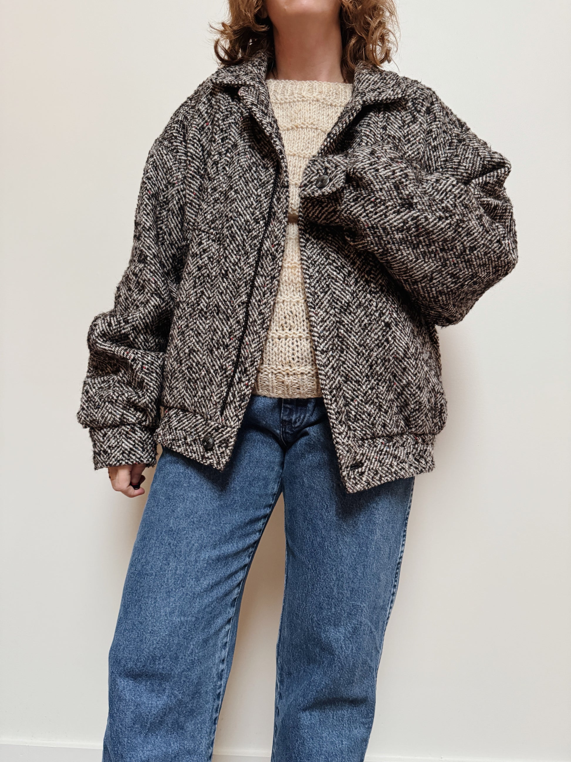 Dash Herringbone Bomber