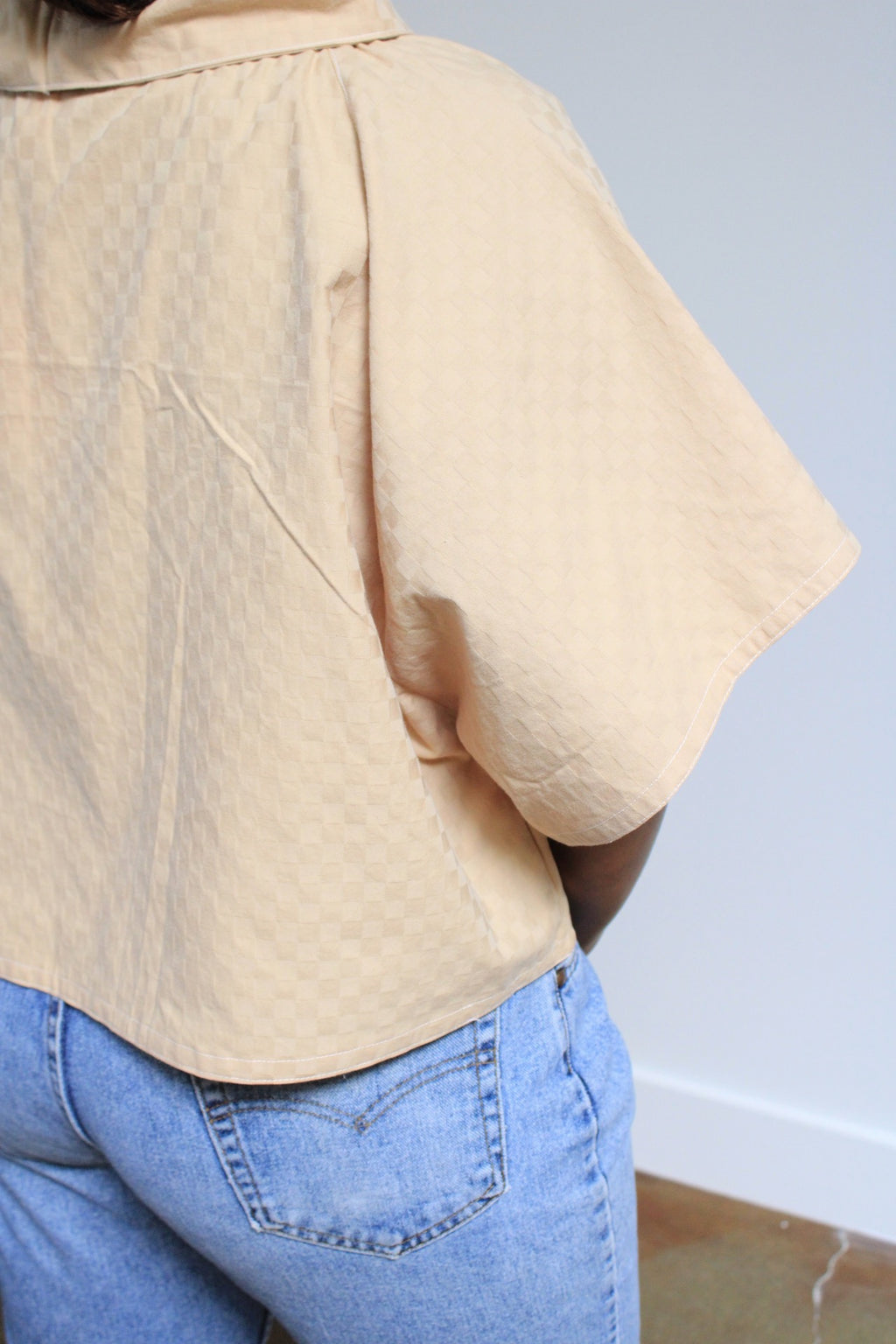 Archive Craft Peter Pan Crop - Textured Gingham