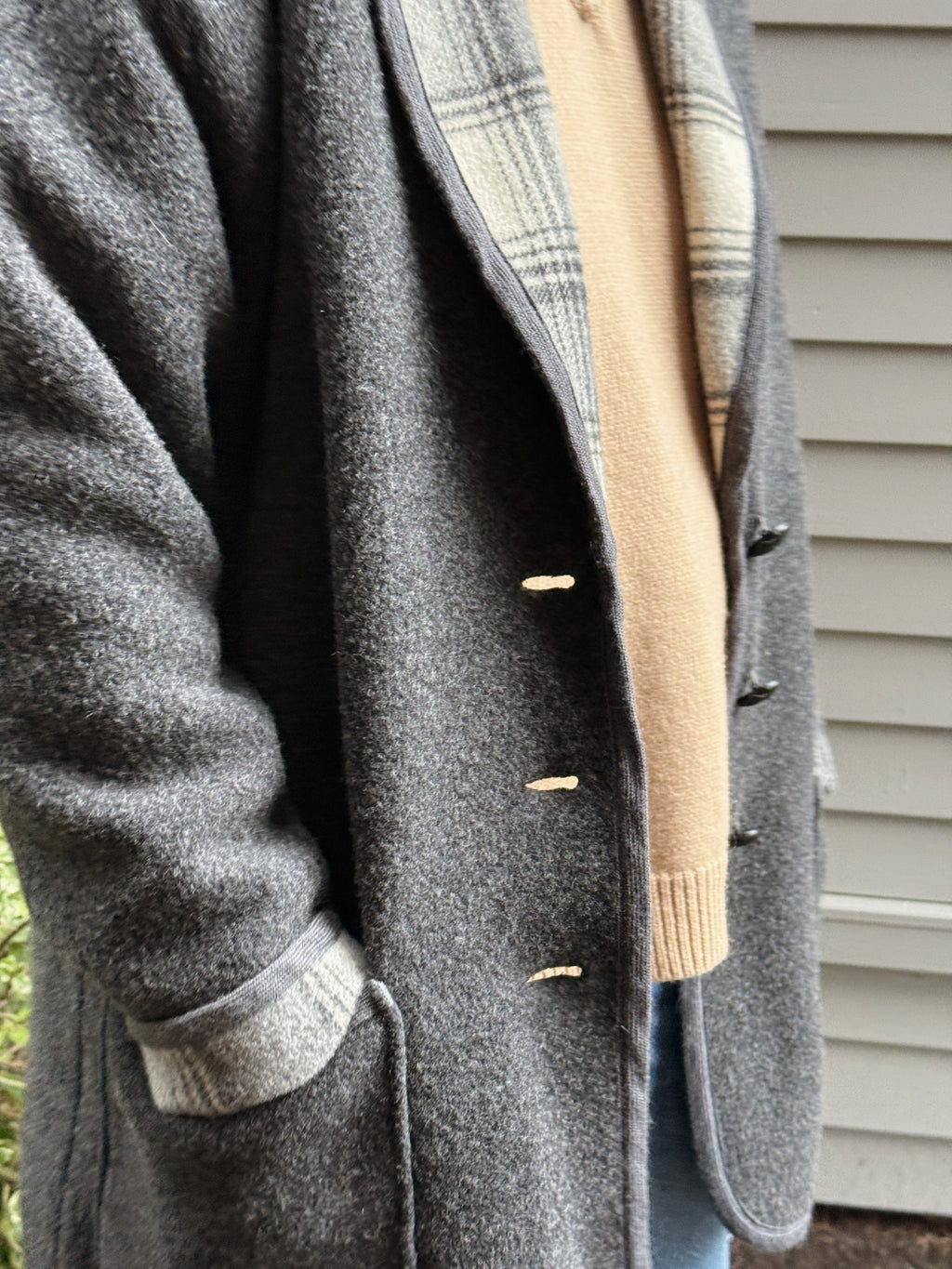 Charcoal Wool Overcoat