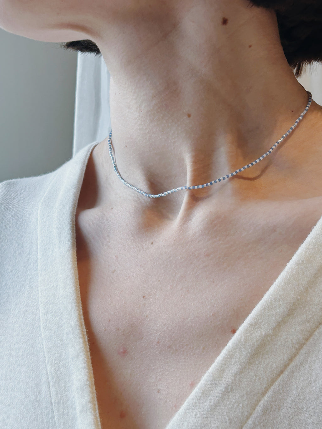 Blue Glass Bead Necklaces