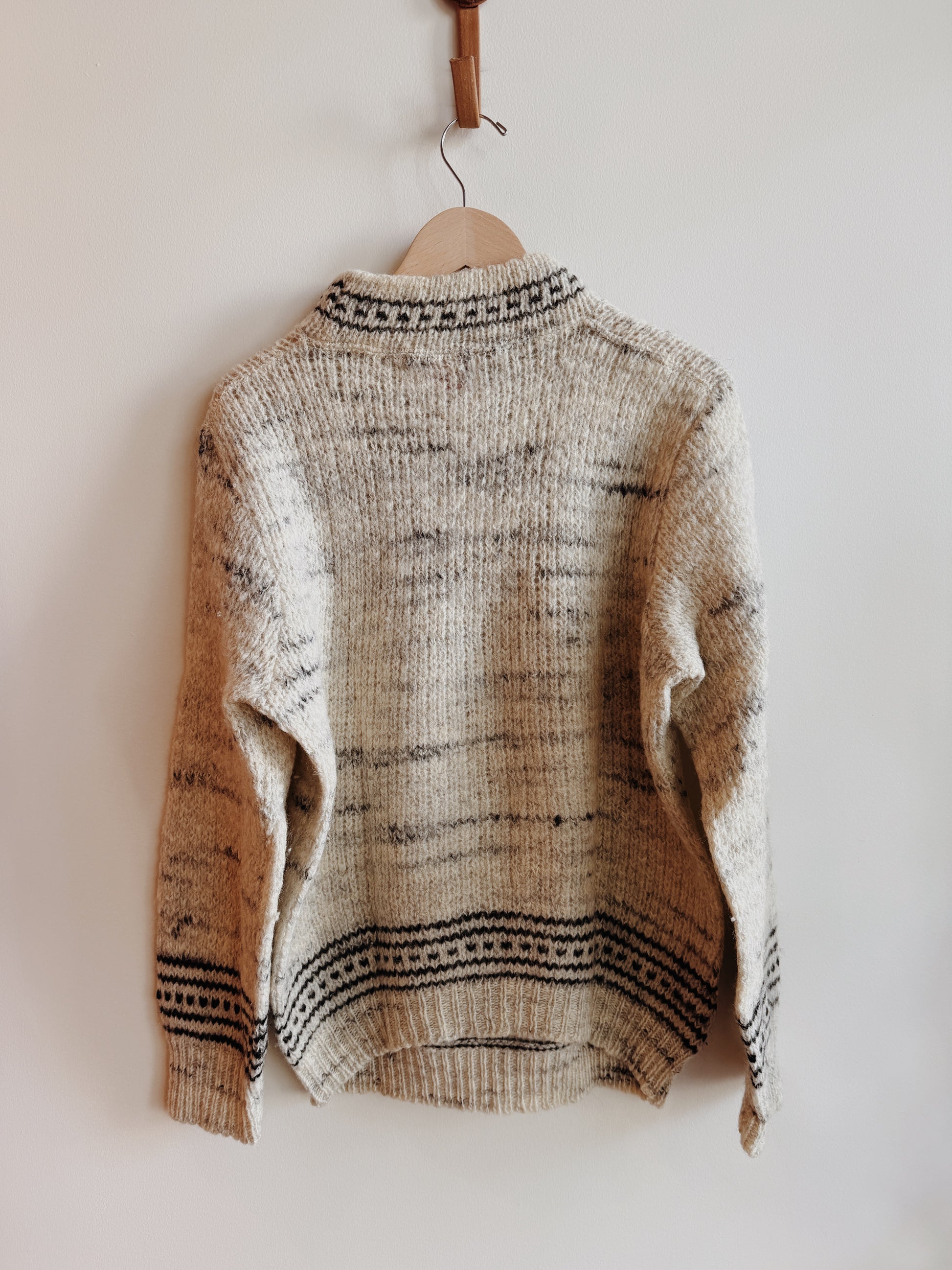Marled Wool Mock Neck Pullover