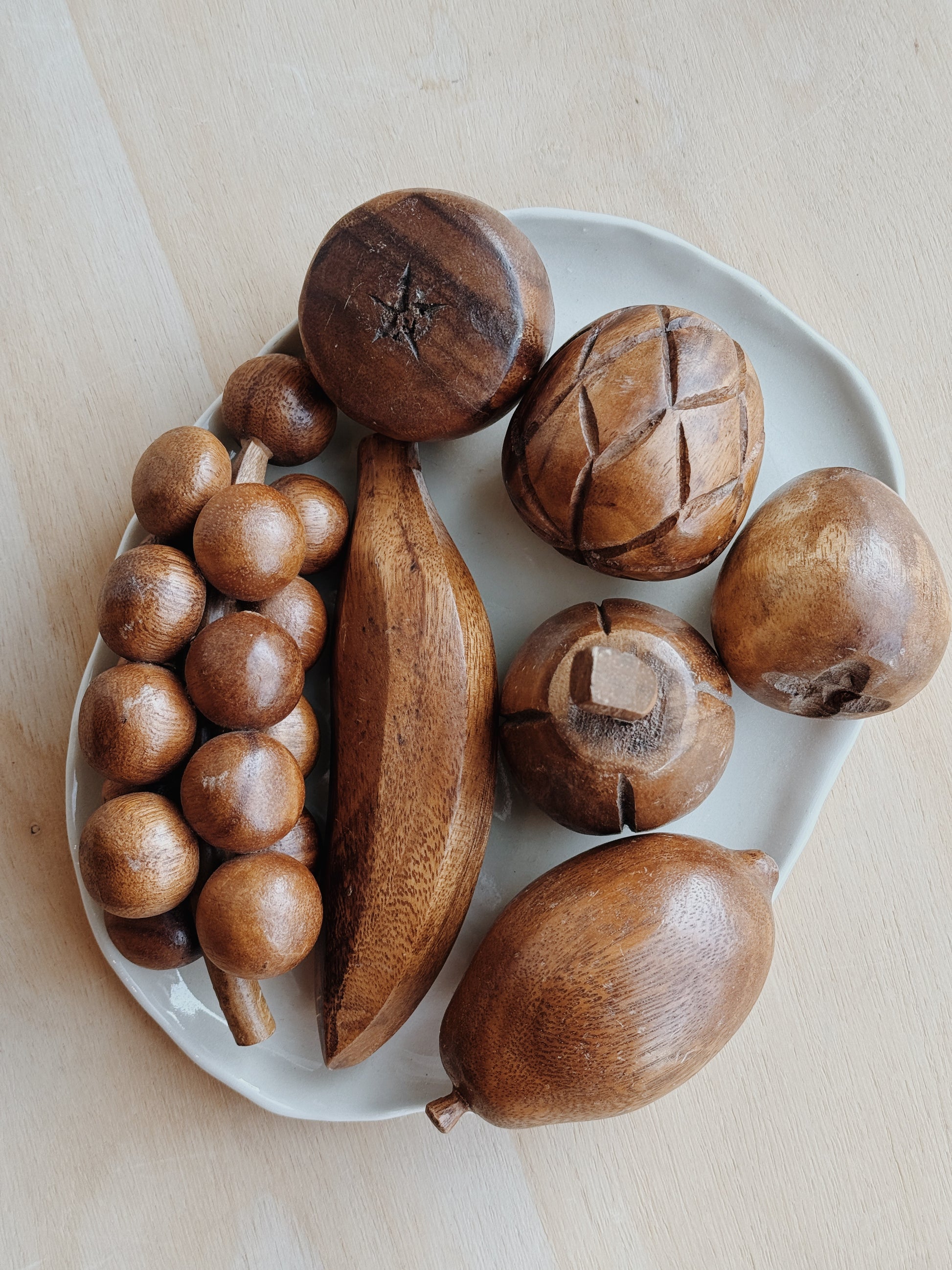 Wood Fruit Set
