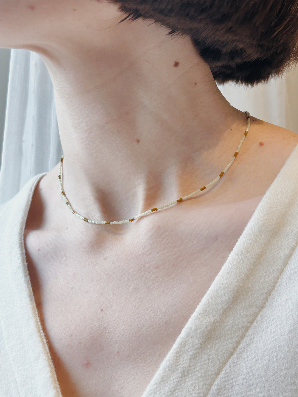 Green Glass Bead Necklaces