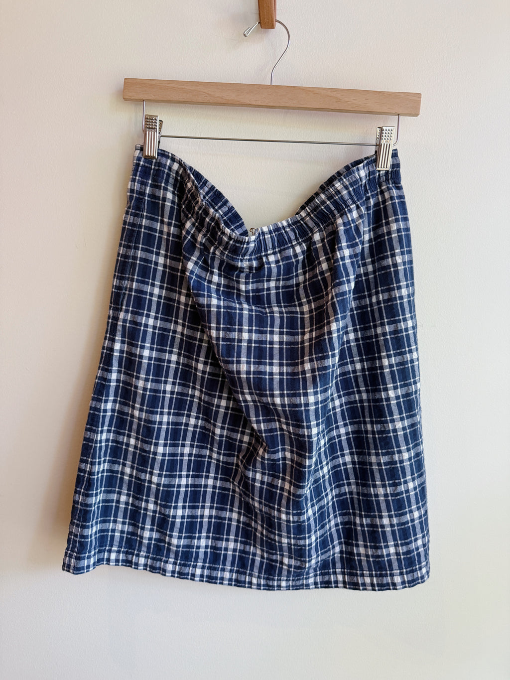 Eddie Bauer Blue Plaid Skirt